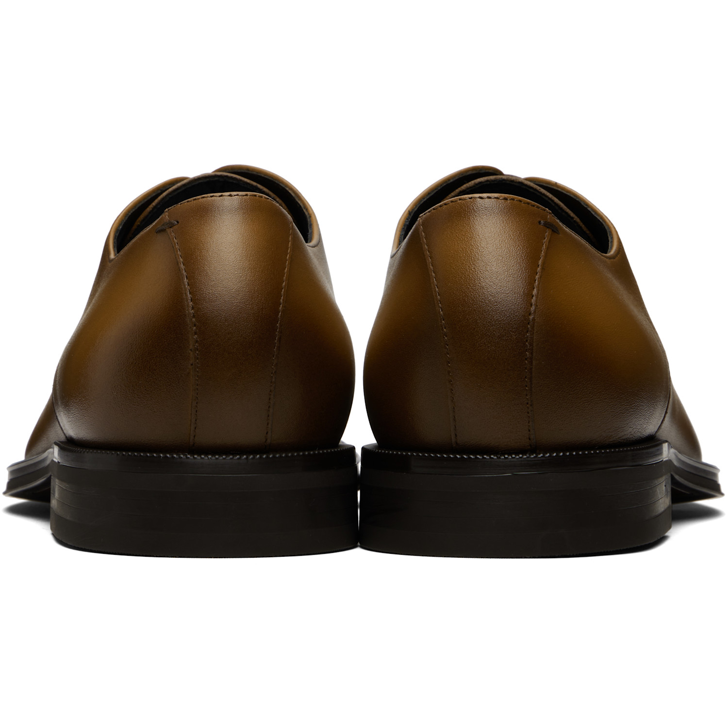  Boss Brown Leather Stitching-detail Derbys 