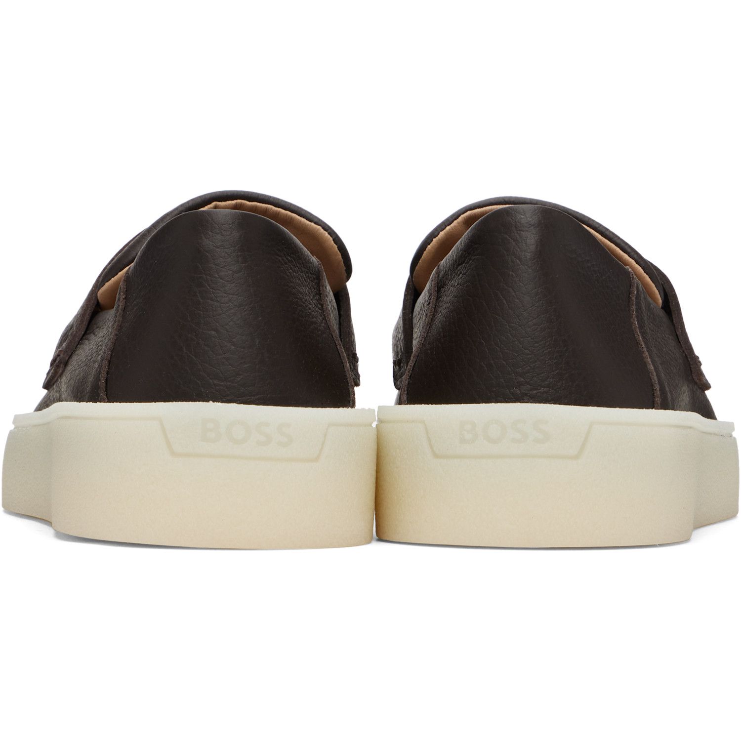  Boss Brown Leather Loafers 