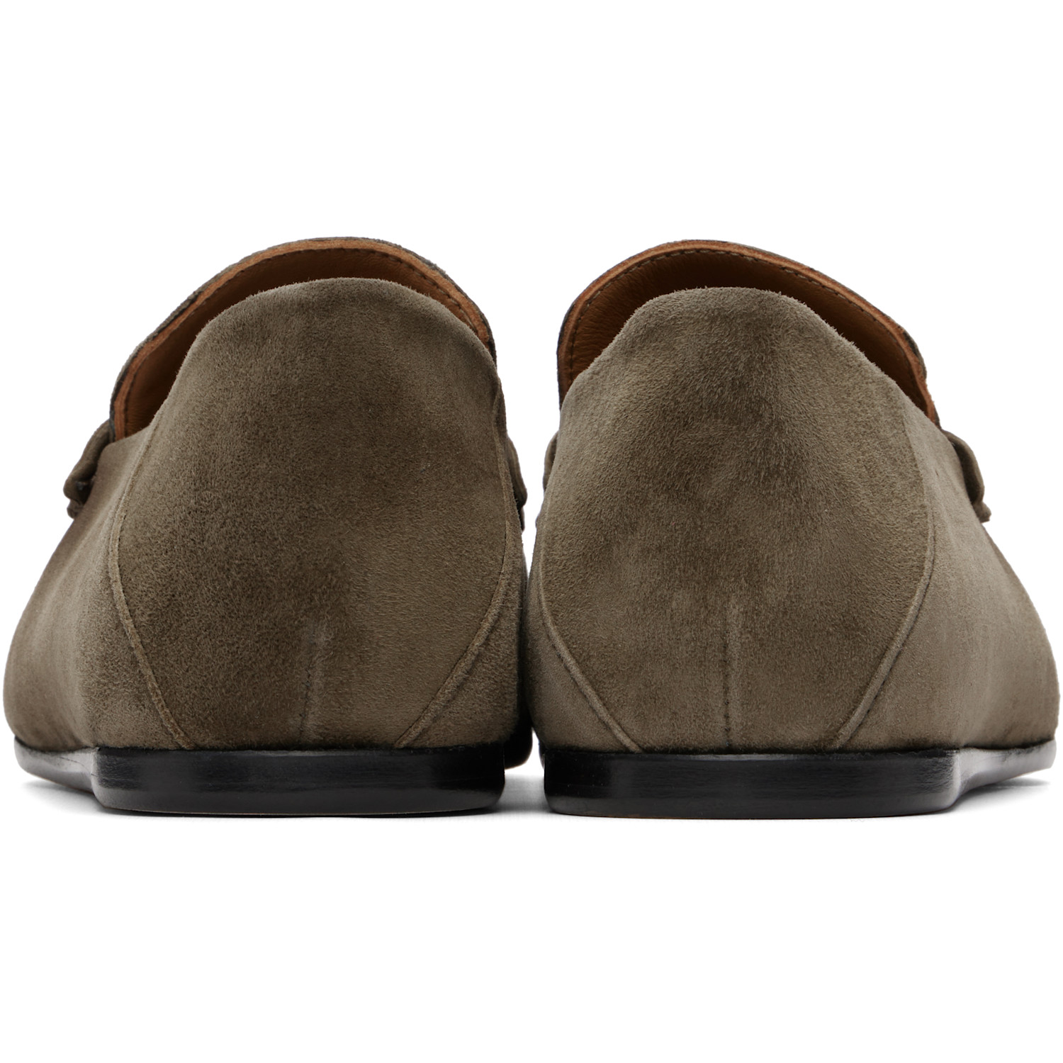  Boss Khaki Beckham Edition Suede Penny Loafers 
