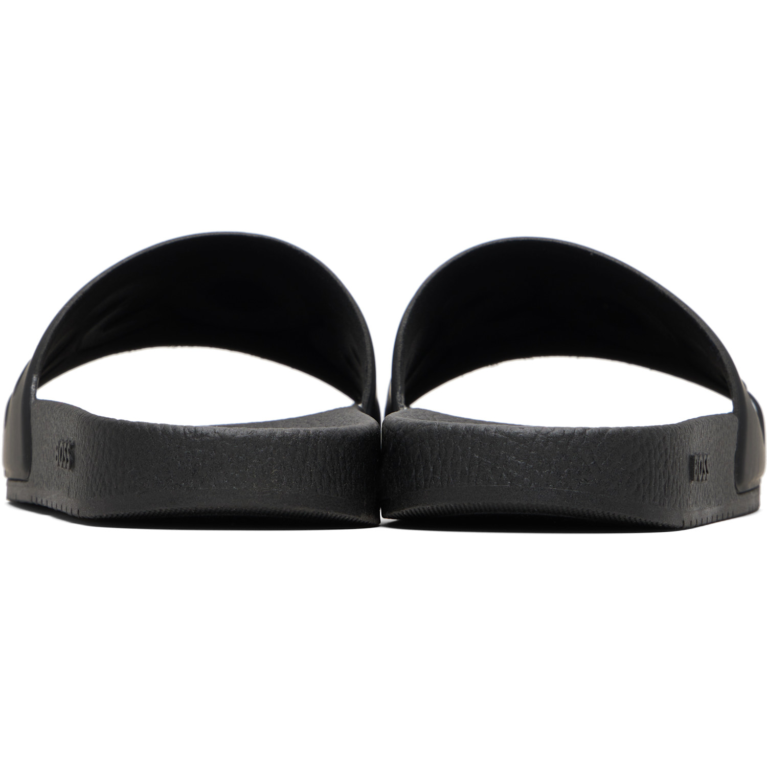  Boss Black Large Logo Detail Pool Slides 