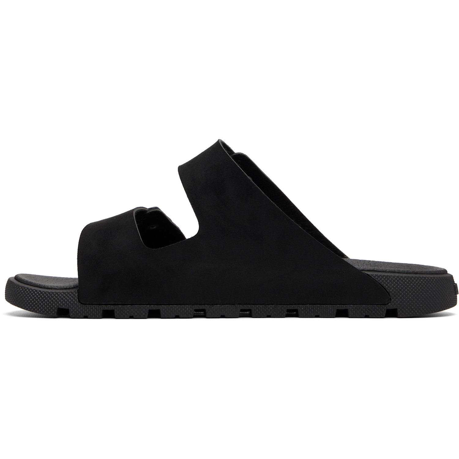 Boss Black Twin-strap Branded Buckle Slides 