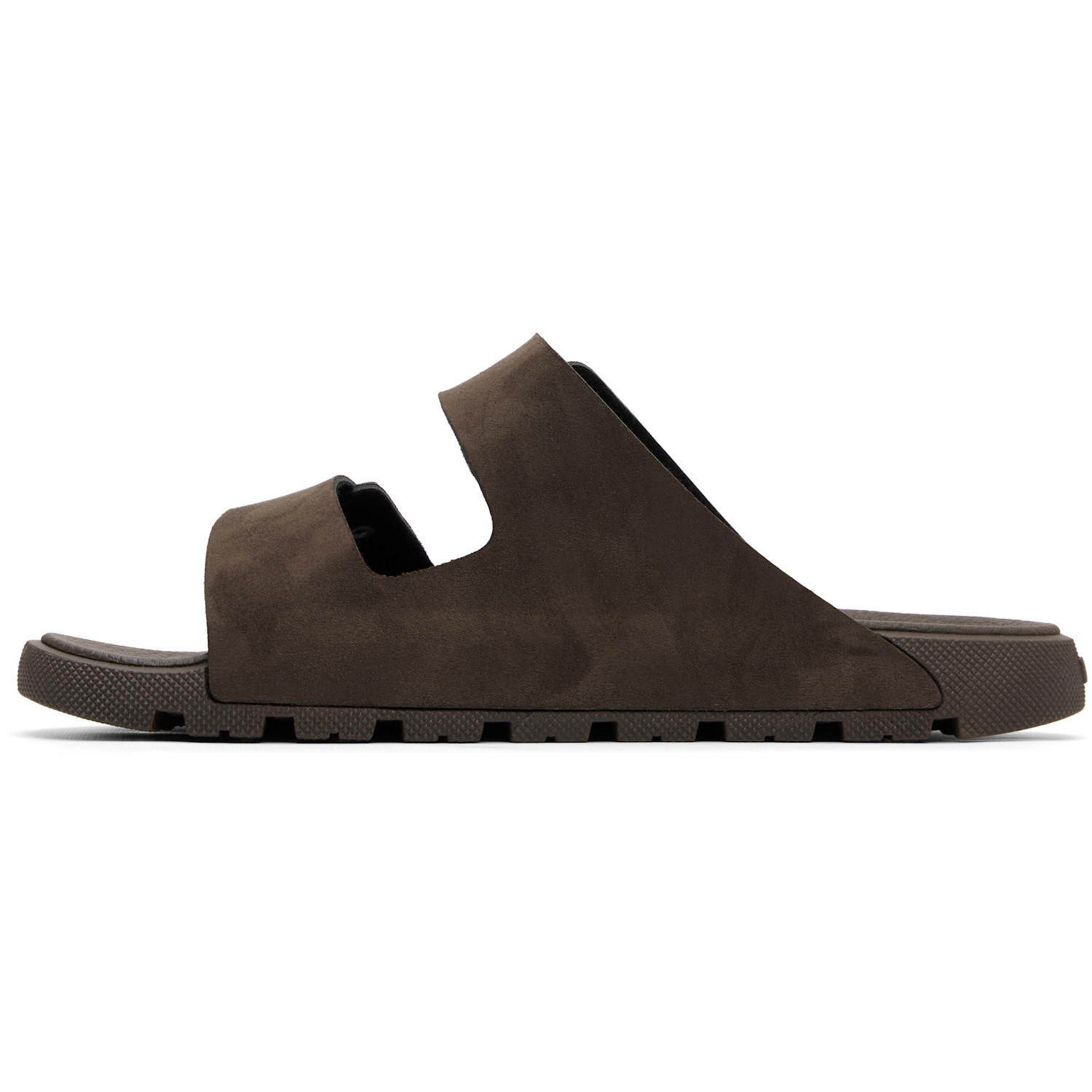  Boss Brown Twin-strap Branded Buckle Slides 