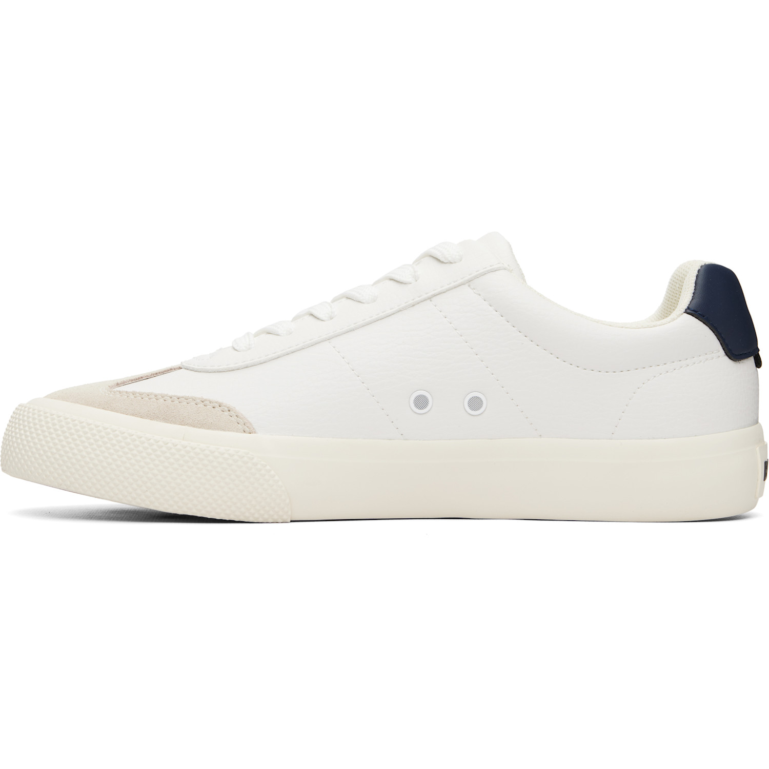  Boss White Grained Faux-leather Sneakers 