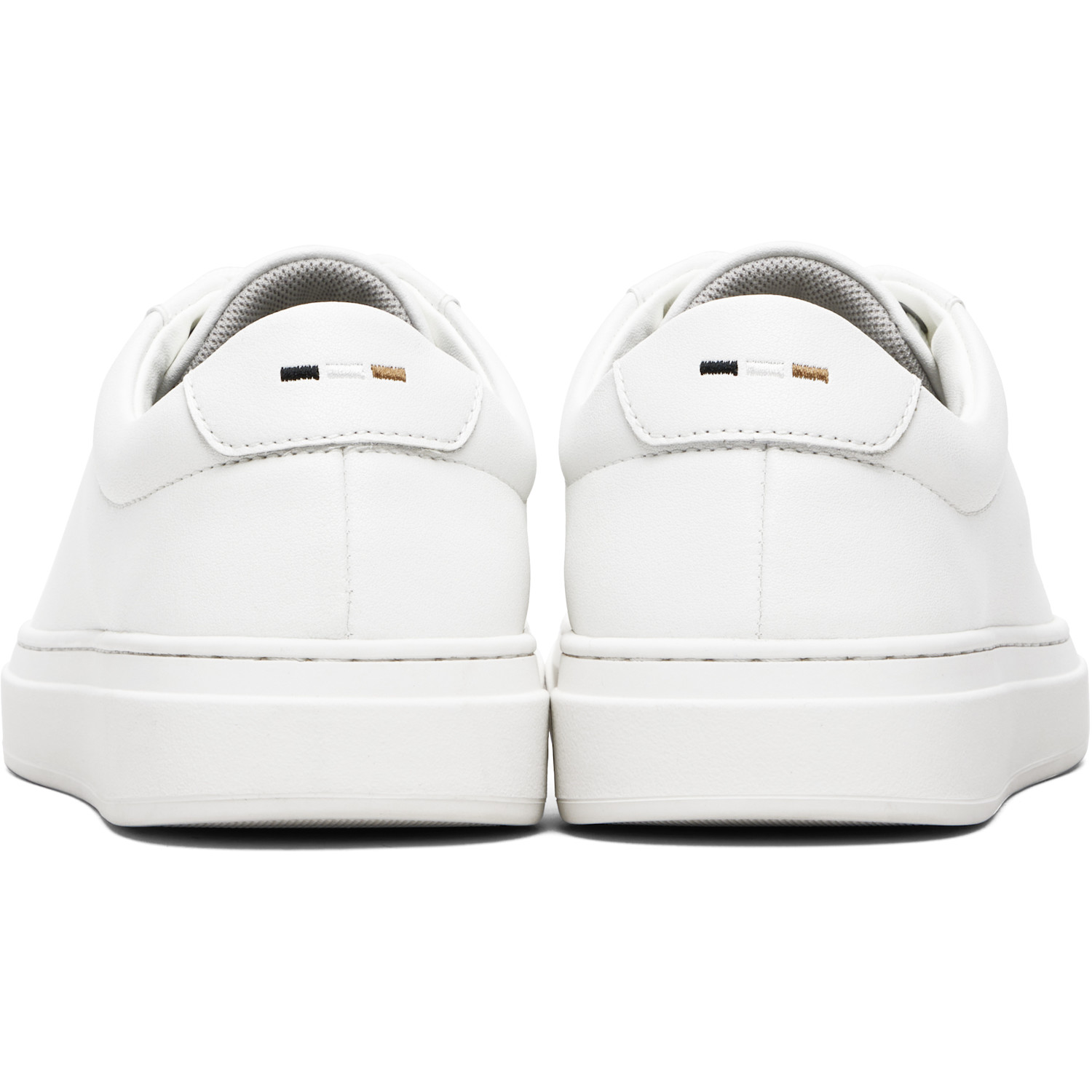  Boss Off-white Buffed Leather Sneakers 