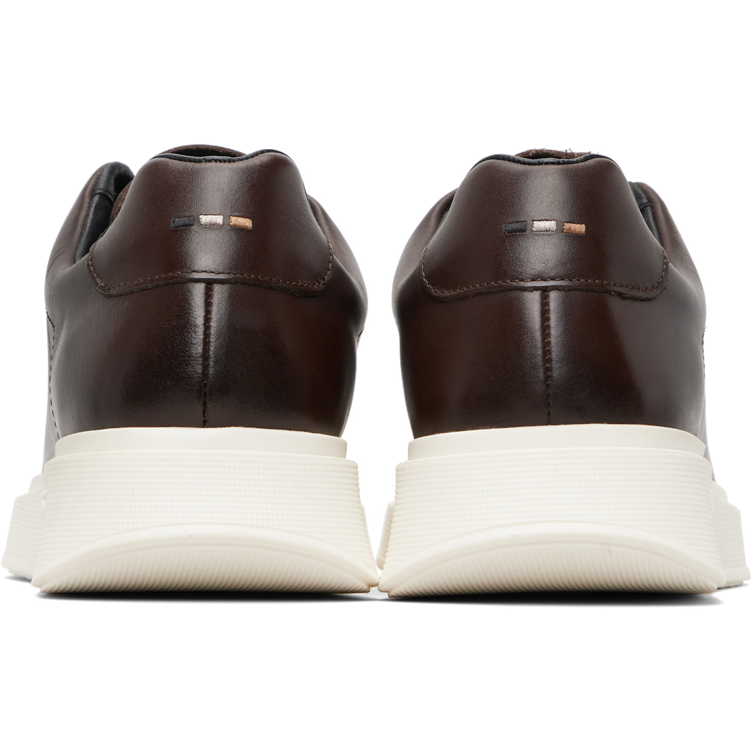  Boss Brown Buffed Leather Sneakers 