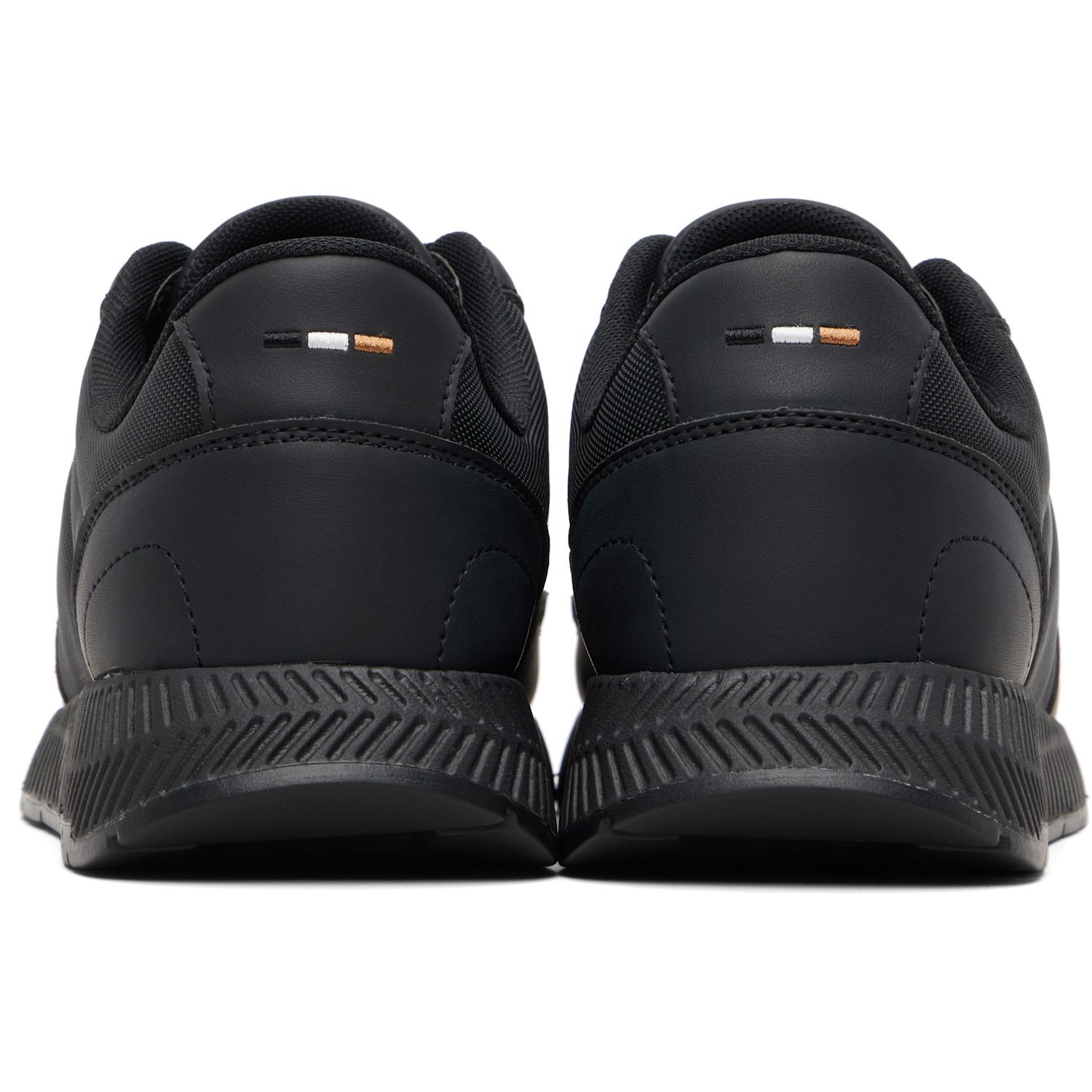  Boss Black Textured Upper Low-top Sneakers 
