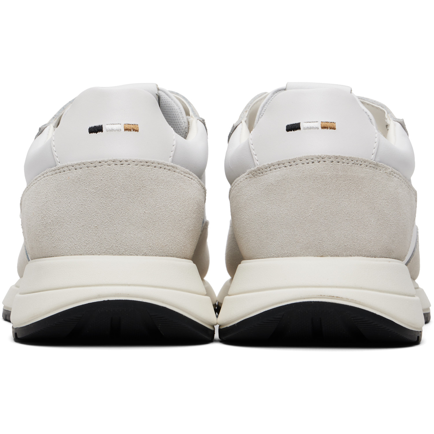  Boss Off-white Suede Trim Sneakers 