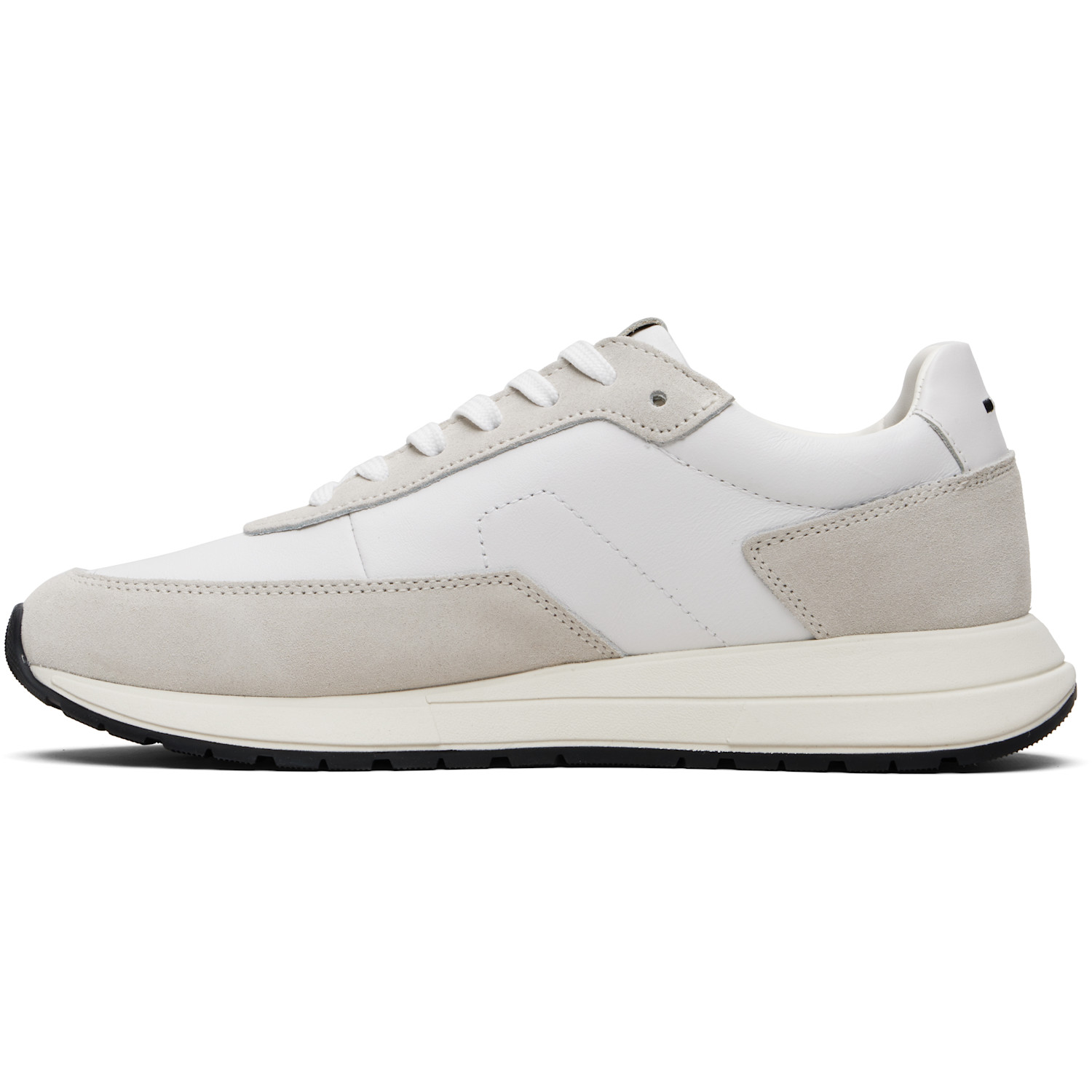  Boss Off-white Suede Trim Sneakers 