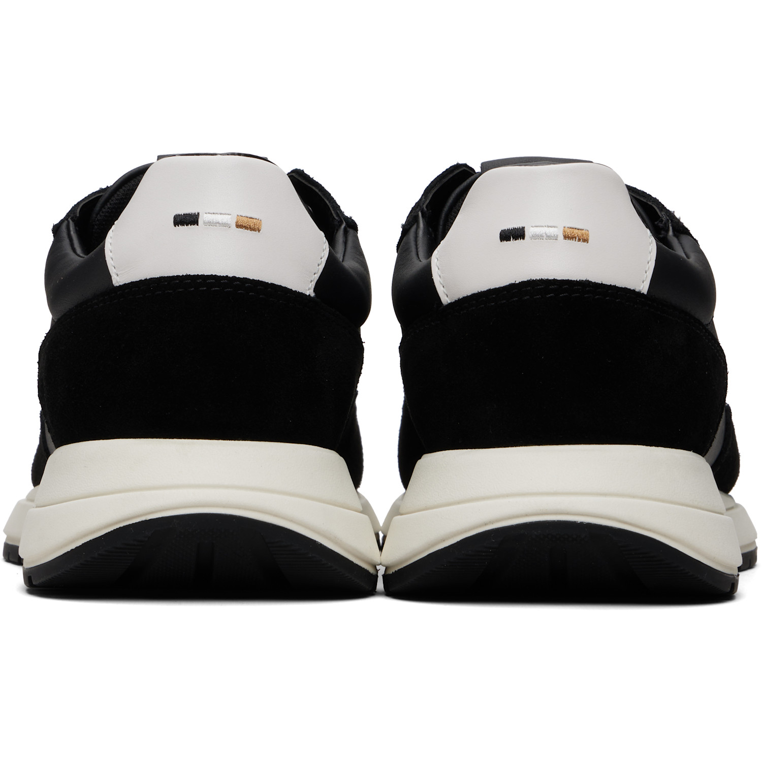  Boss Black Suede Trim Sneakers 
