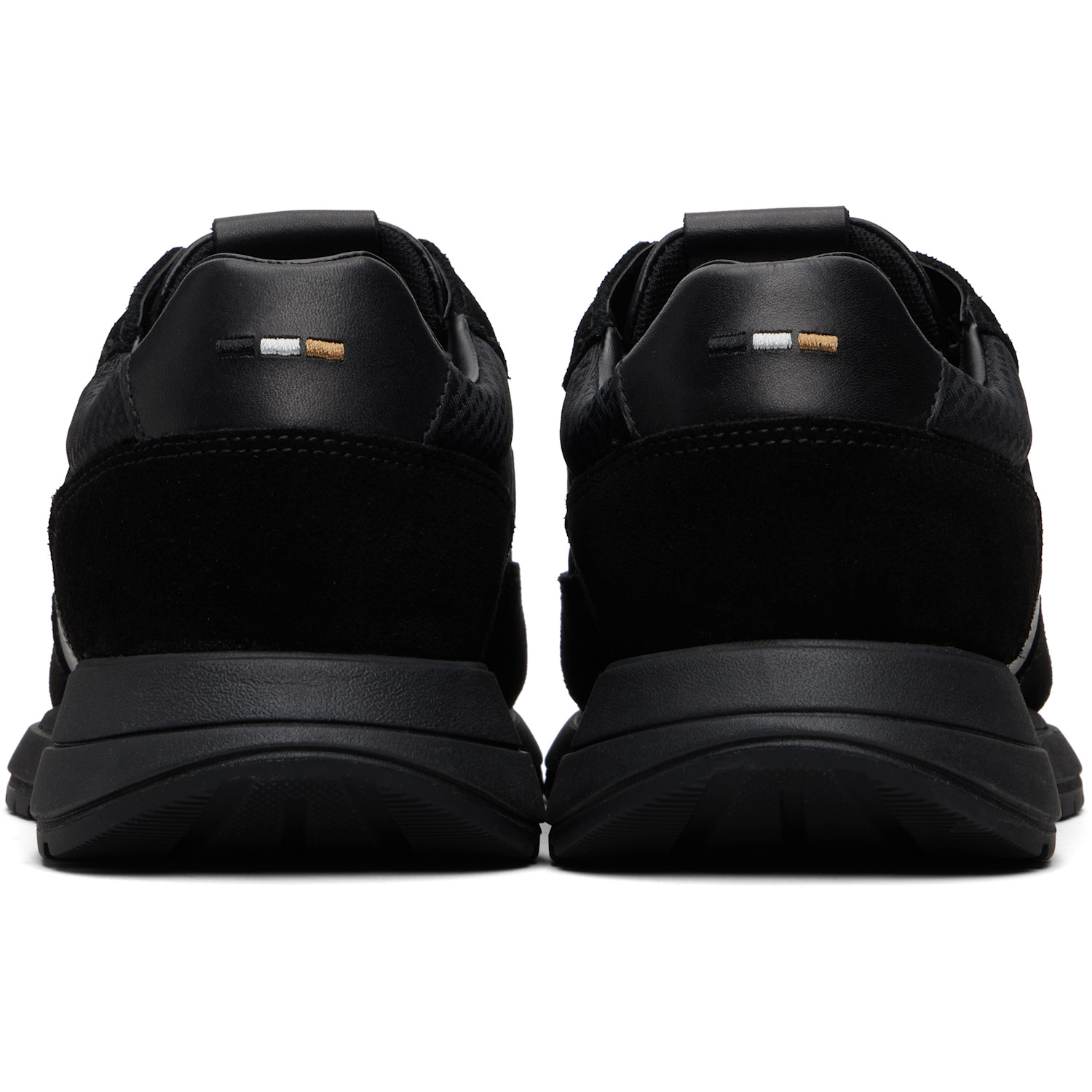  Boss Black Suede Trim Sneakers 