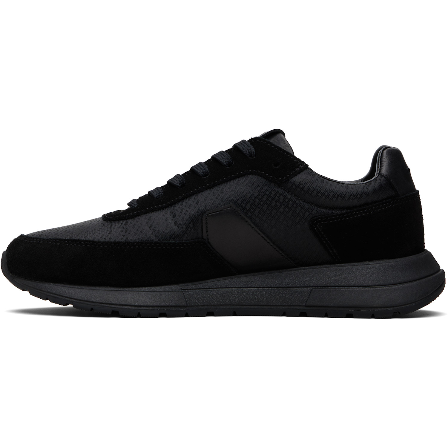  Boss Black Suede Trim Sneakers 