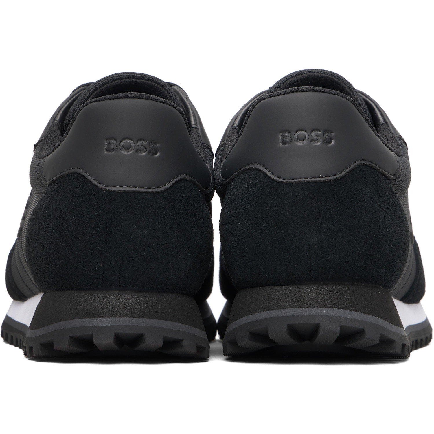  Boss Black Runner-inspired Faux-leather Trim Sneakers 