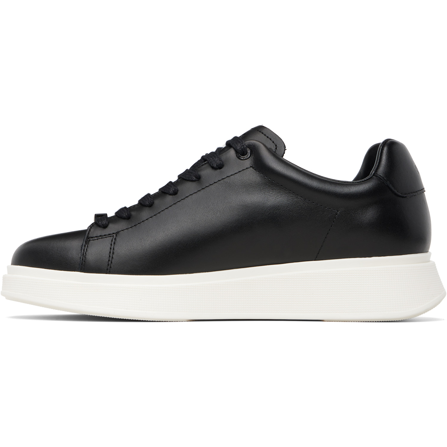  Boss Black Rubber-outsole Leather Sneakers 