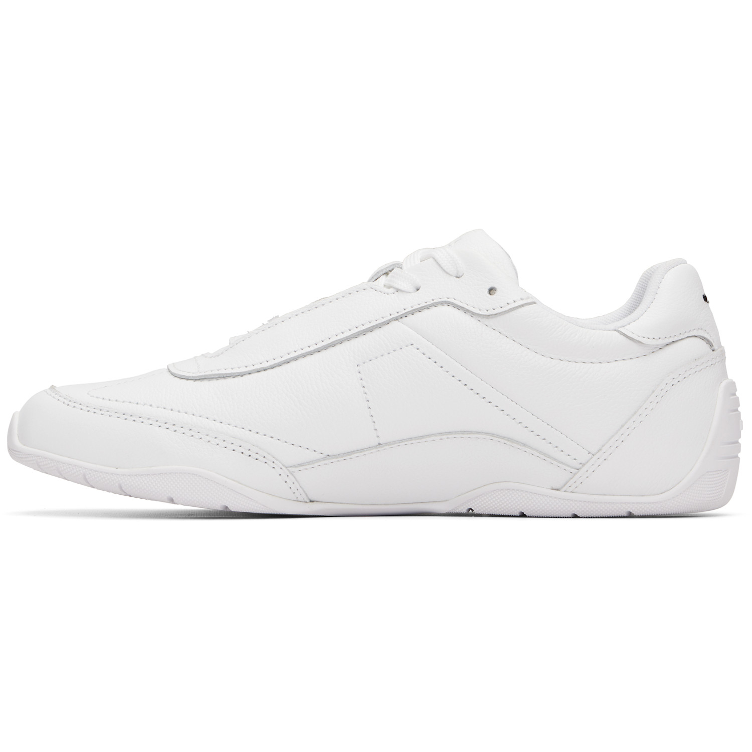  Boss White Logo Detail Leather Sneakers 