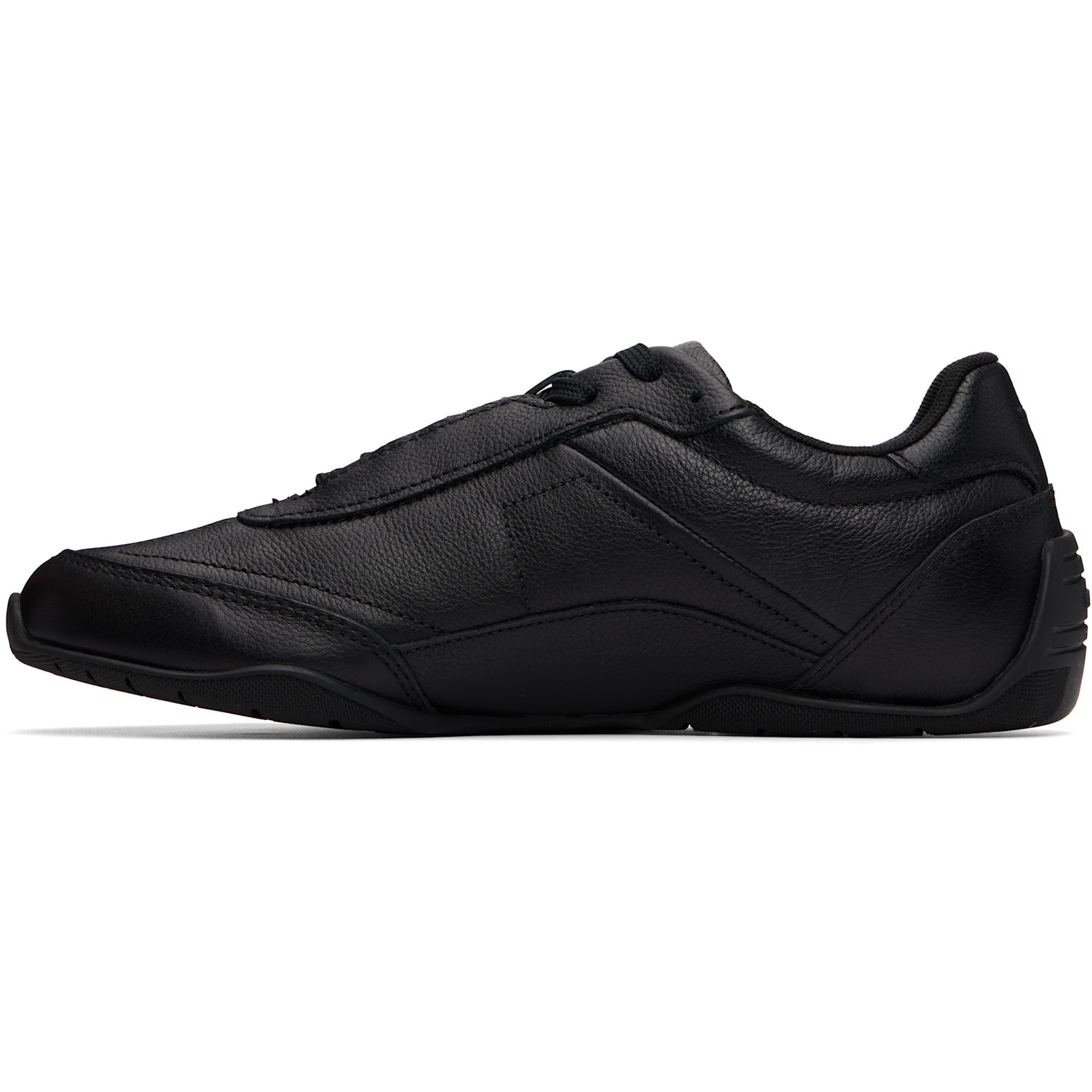  Boss Black Logo Detail Leather Sneakers 