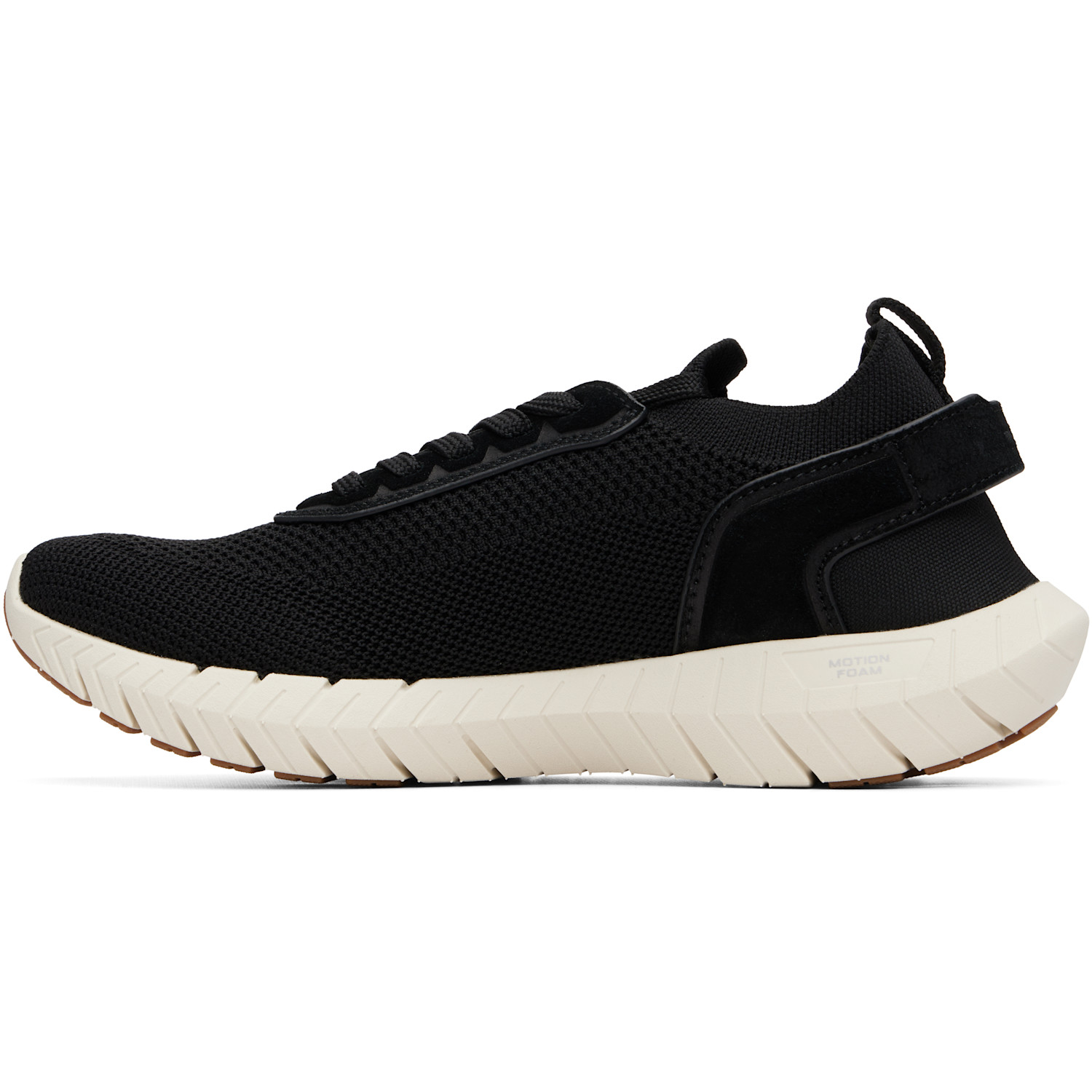  Boss Black Boss-motion Leather Trims Knitted Sneakers 