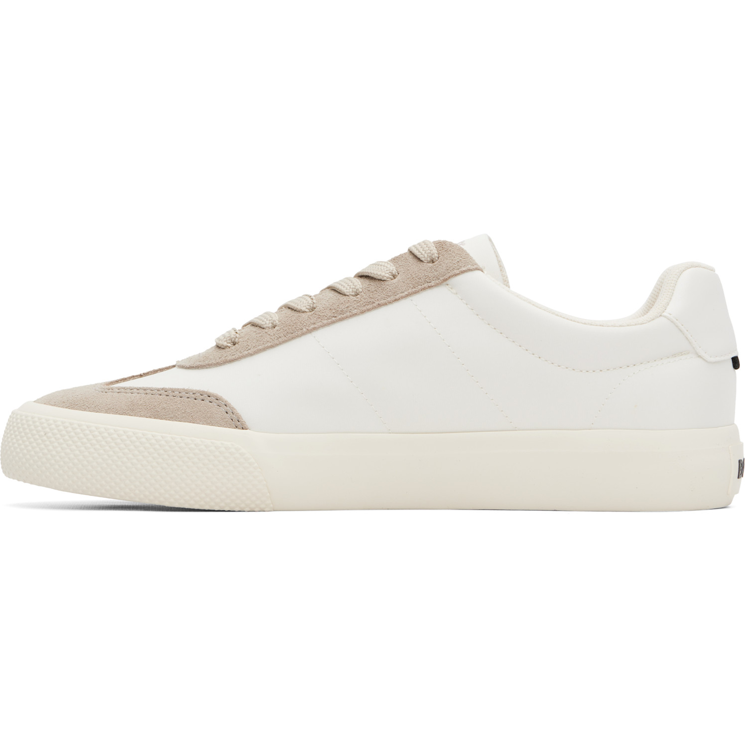 Boss White Low-top Suede Trim Sneakers 