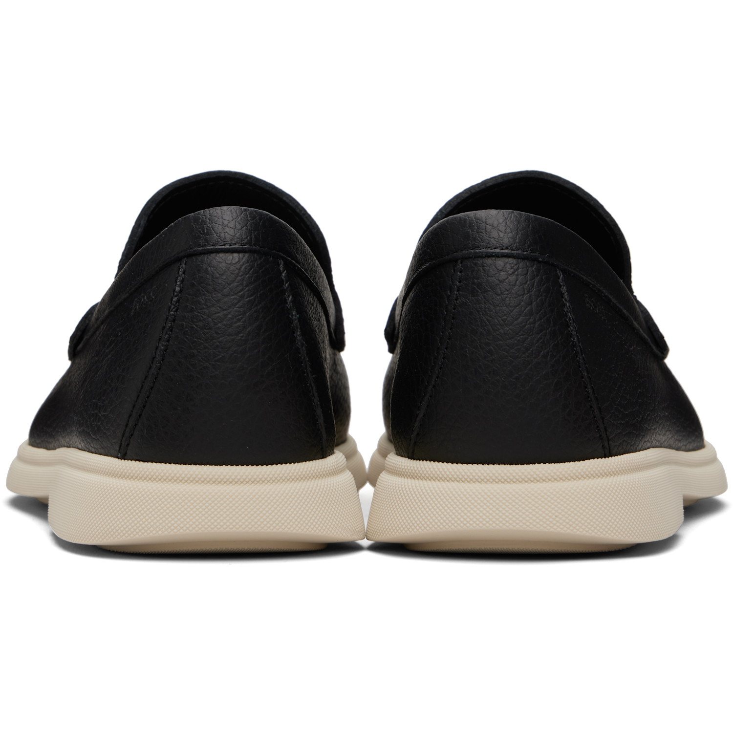  Boss Black Logo-detail Tumbled Leather Loafers 