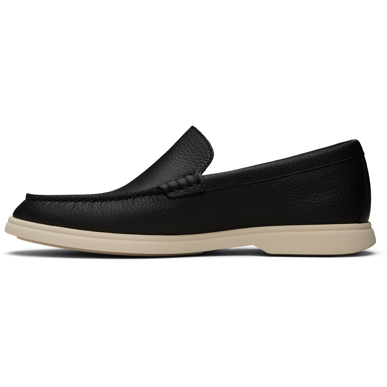  Boss Black Logo-detail Tumbled Leather Loafers 