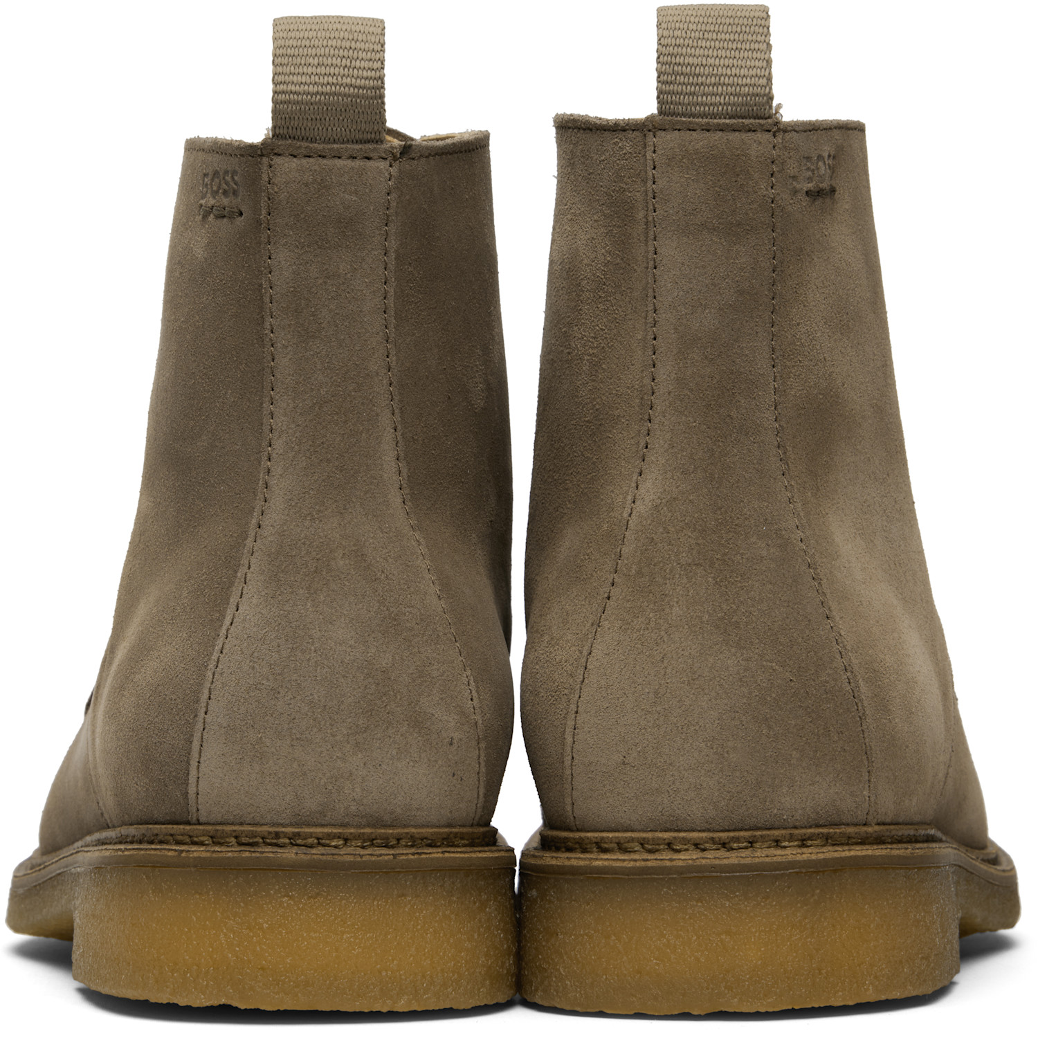  Boss Beige Suede Crepe-outsole Half Boots 