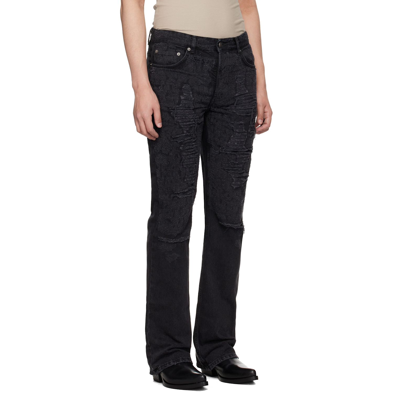  Ksubi Black Bronko Asher Trashed Jeans 