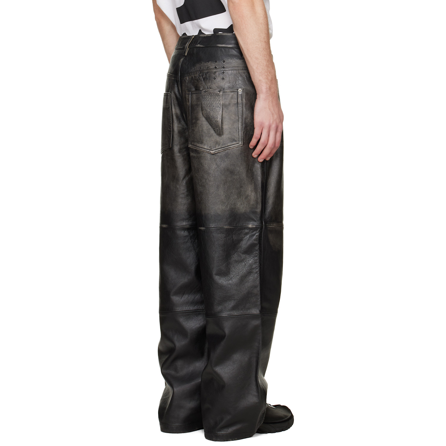  Ksubi Black Blackjack Maxx Leather Pants 