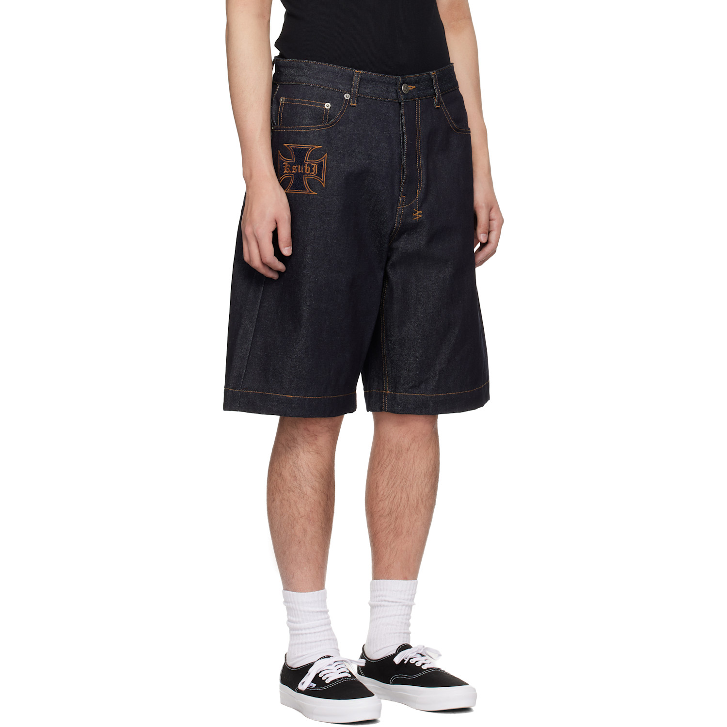  Ksubi Blue Maxx Raw Idols Denim Shorts 