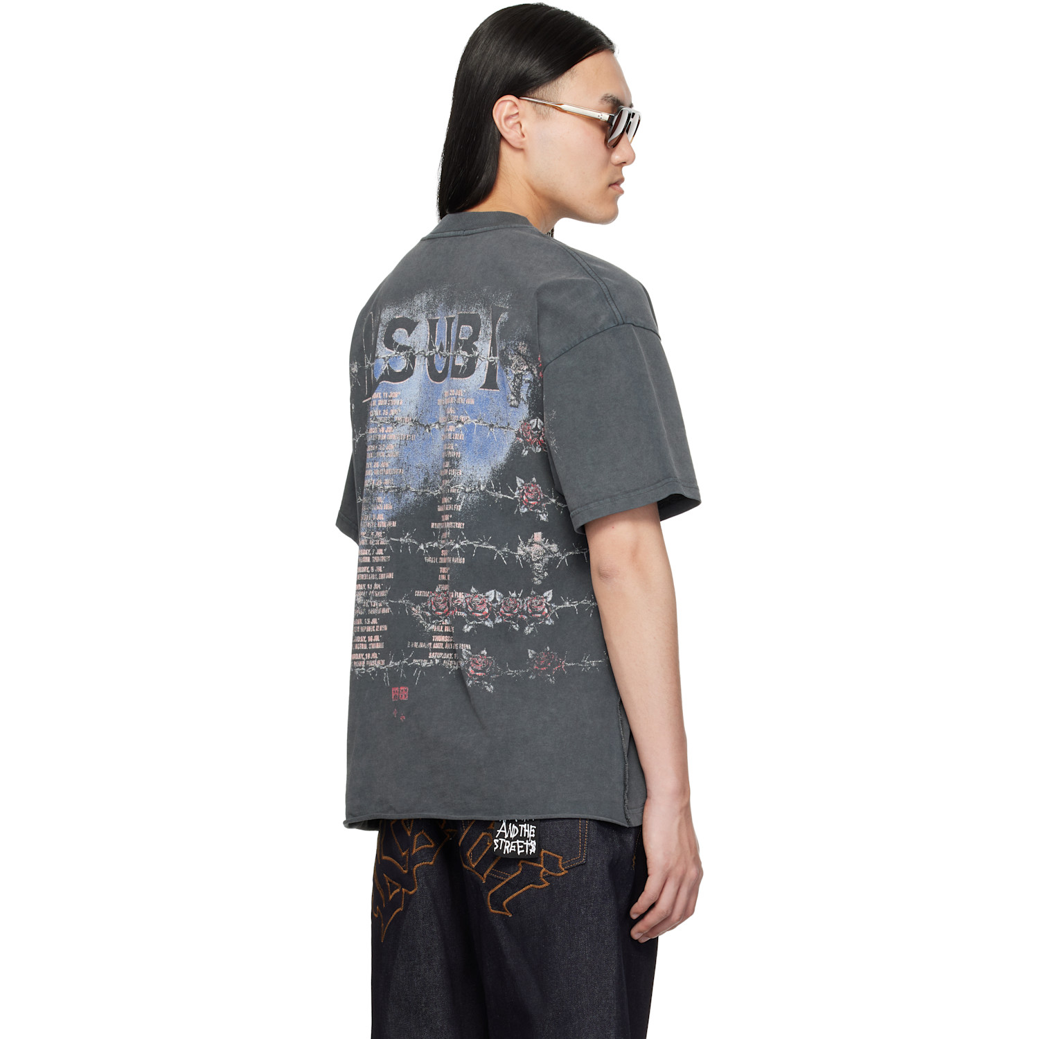  Ksubi Gray Death Snake Ekcess S/s Rhino T-shirt 