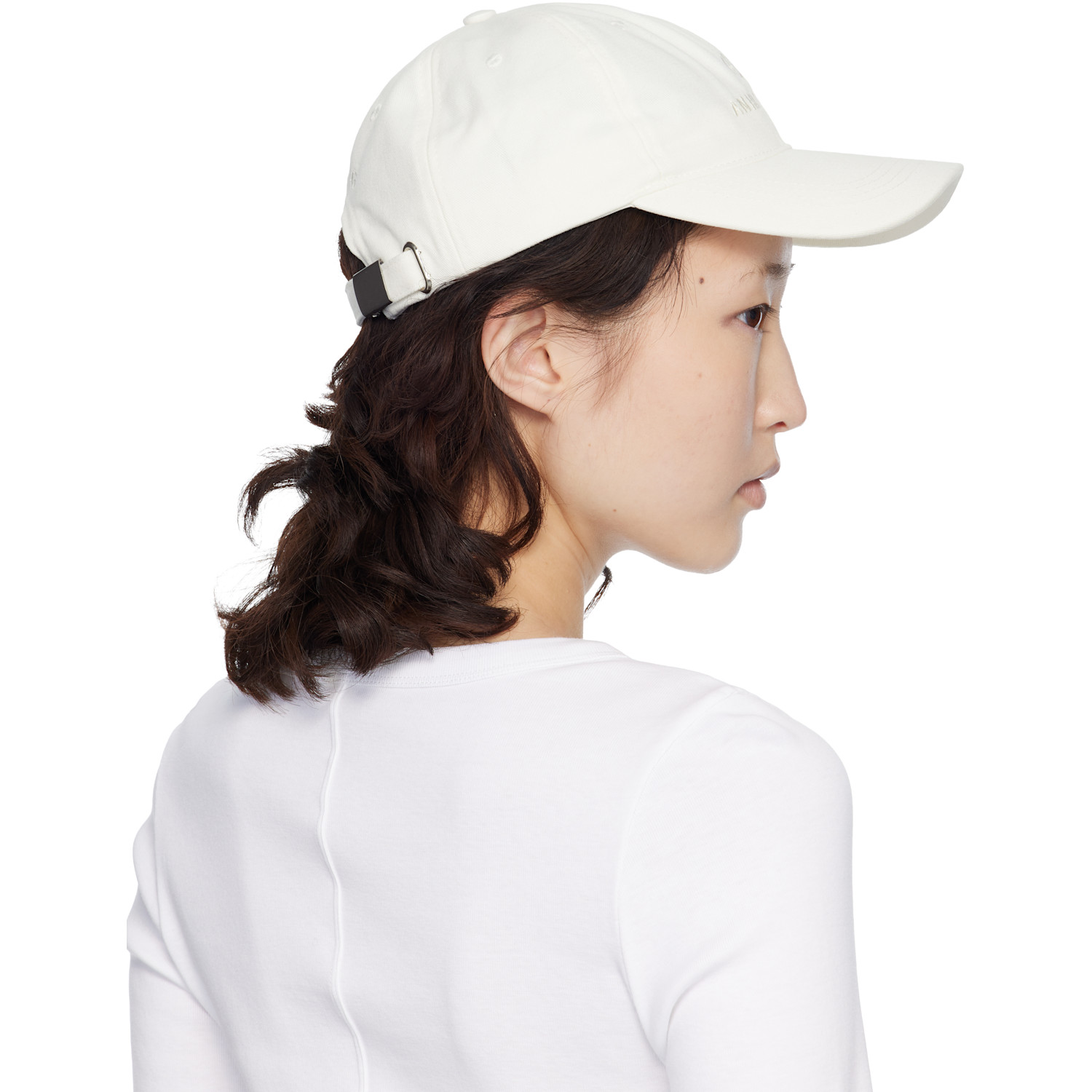  Anine Bing Off-white Jeremy Baseball Cap 