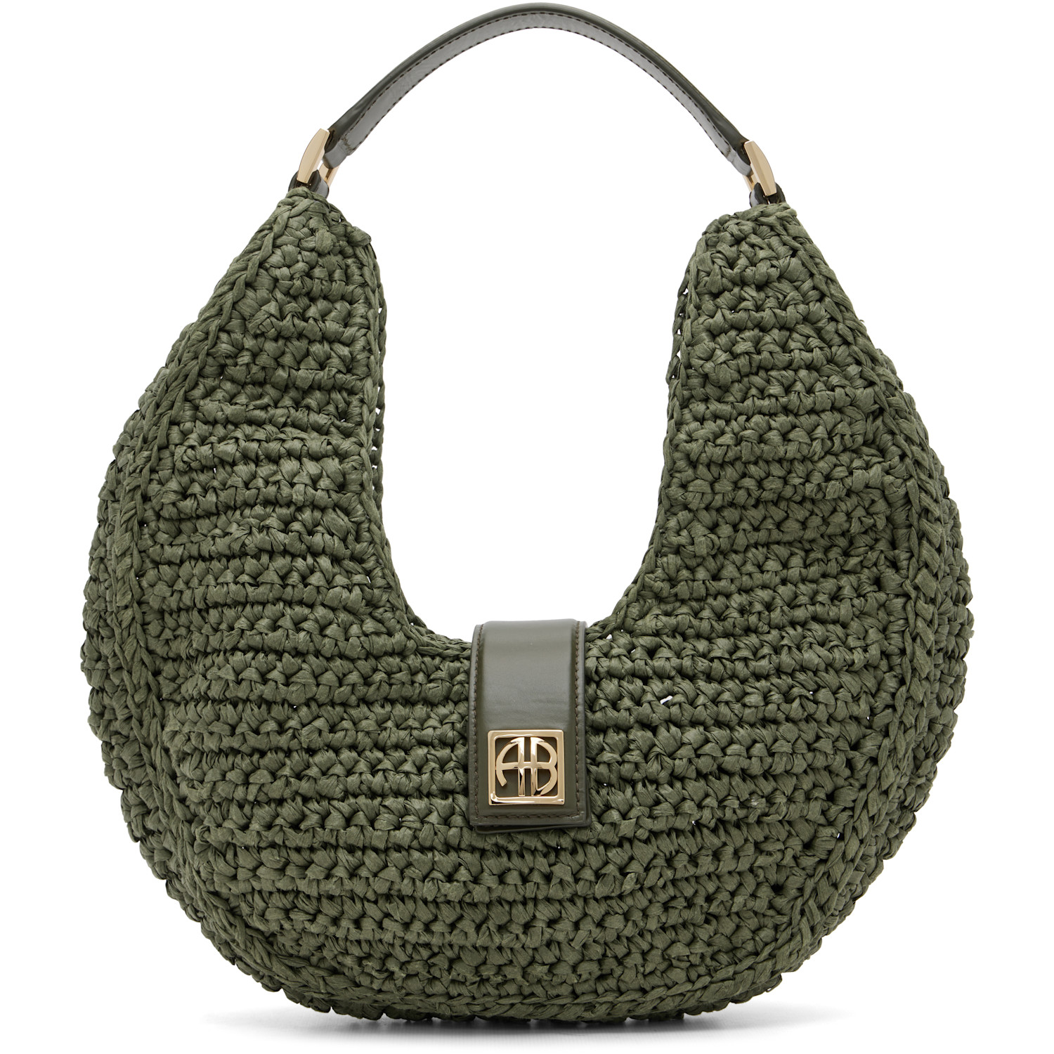 ANINE BING Khaki Lou Monogram Bag