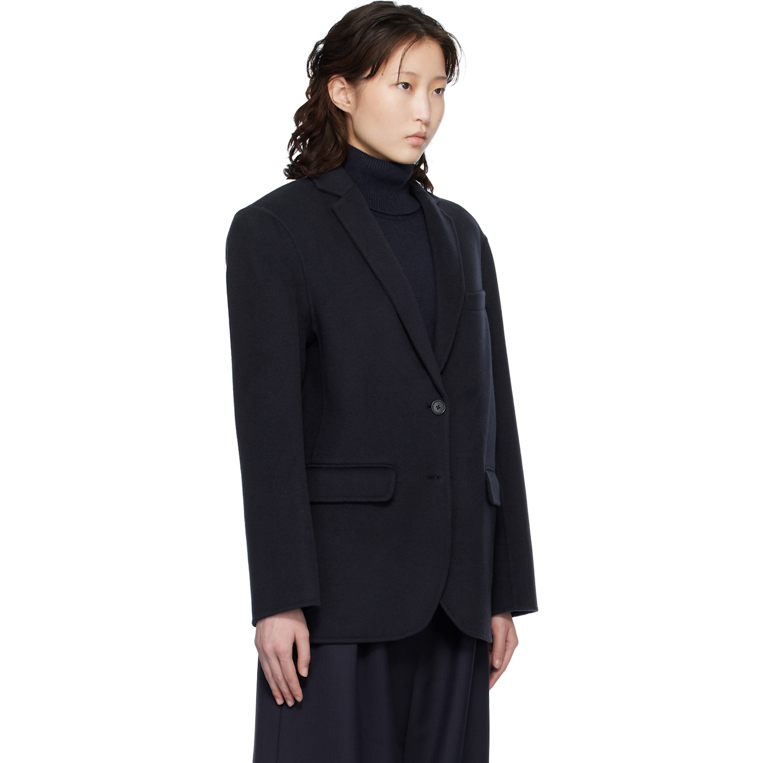  Anine Bing Navy Quinn Blazer 