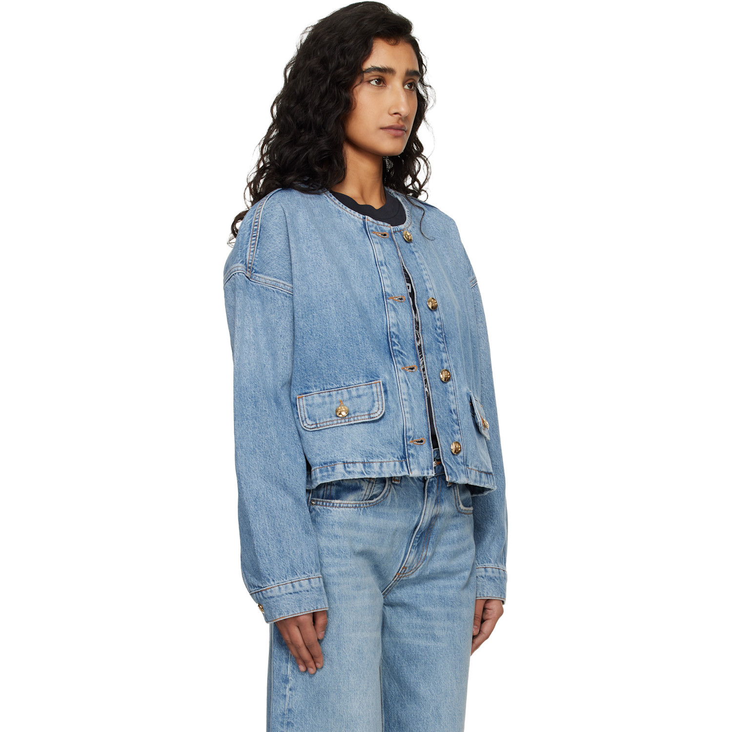  Anine Bing Blue Blanche Jacket 