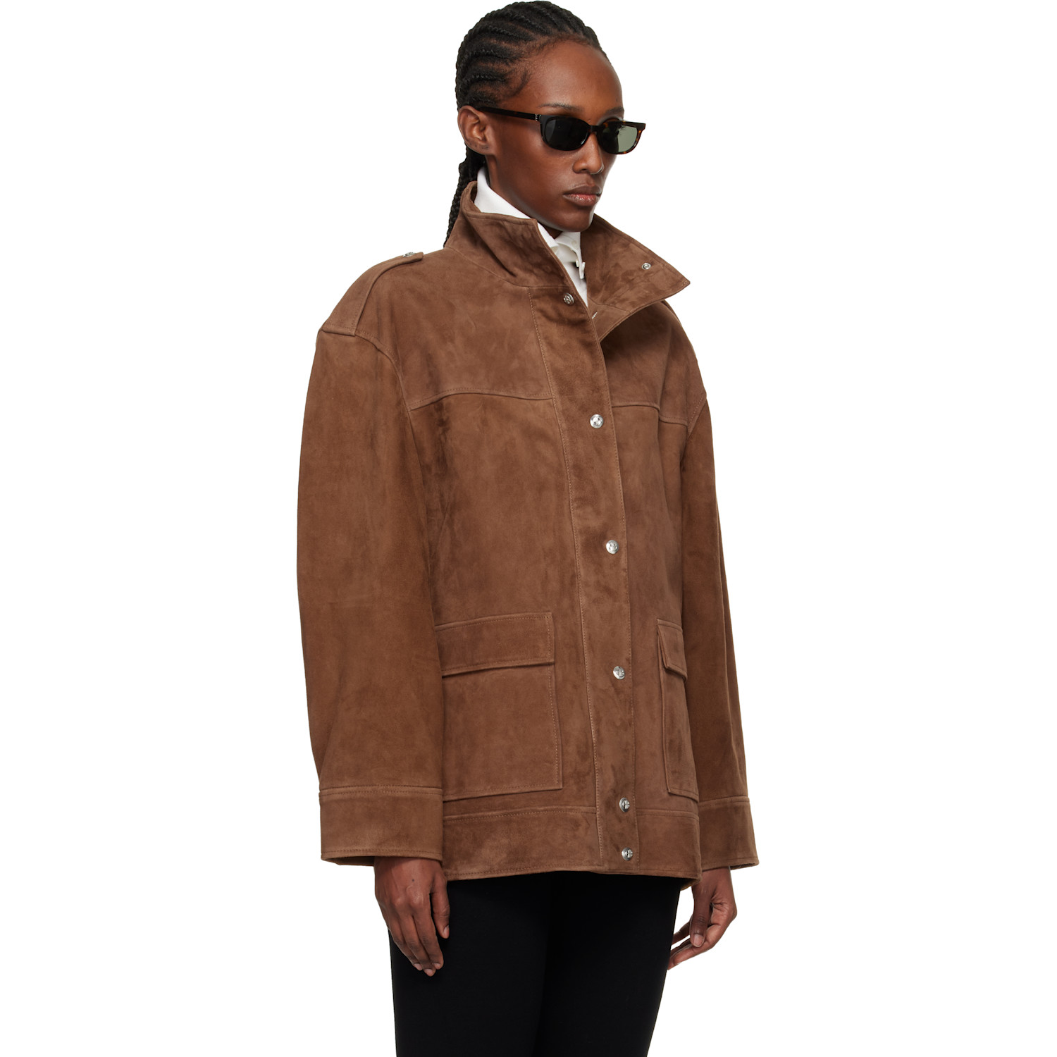  Anine Bing Tan Roux Suede Jacket 