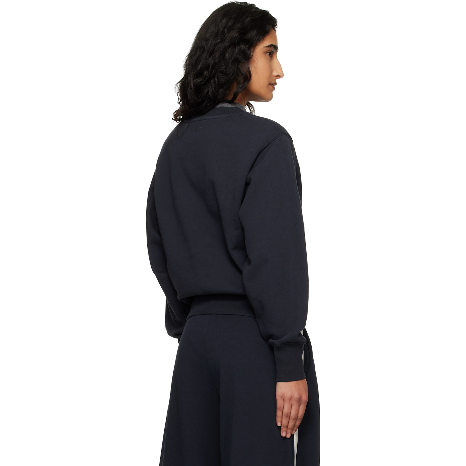  Anine Bing Navy Harry Shrunken Sweatshirt 