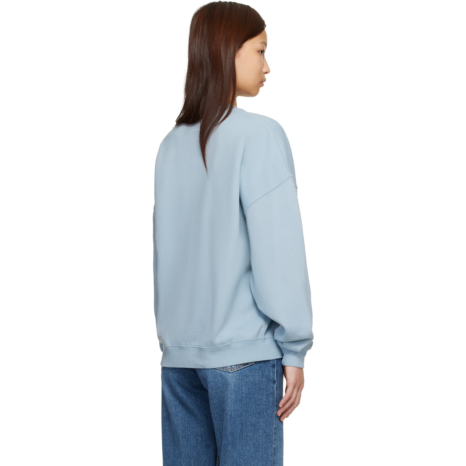  Anine Bing Blue Miles Oversized Letterman Sweatshirt 