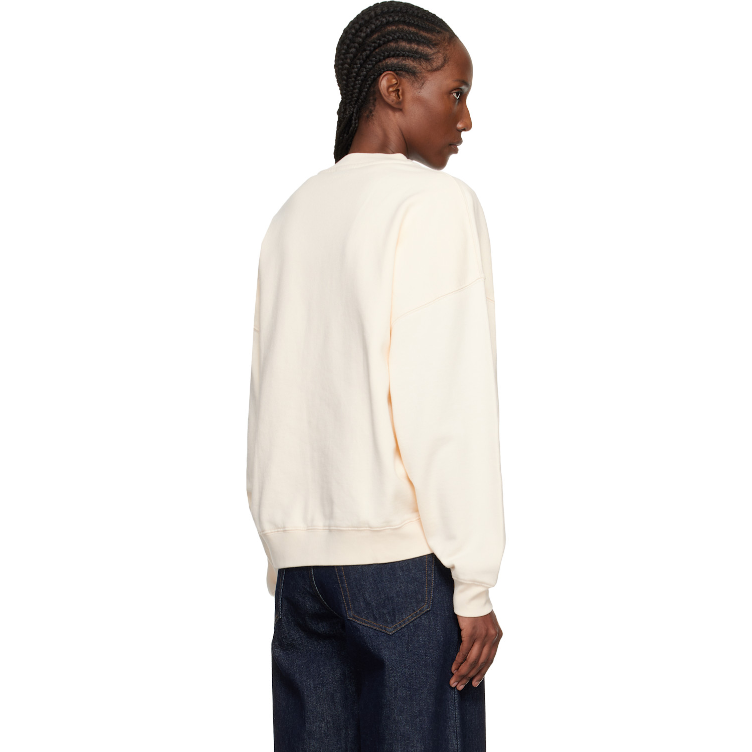  Anine Bing Off-white Miles Collegiate Sweatshirt 