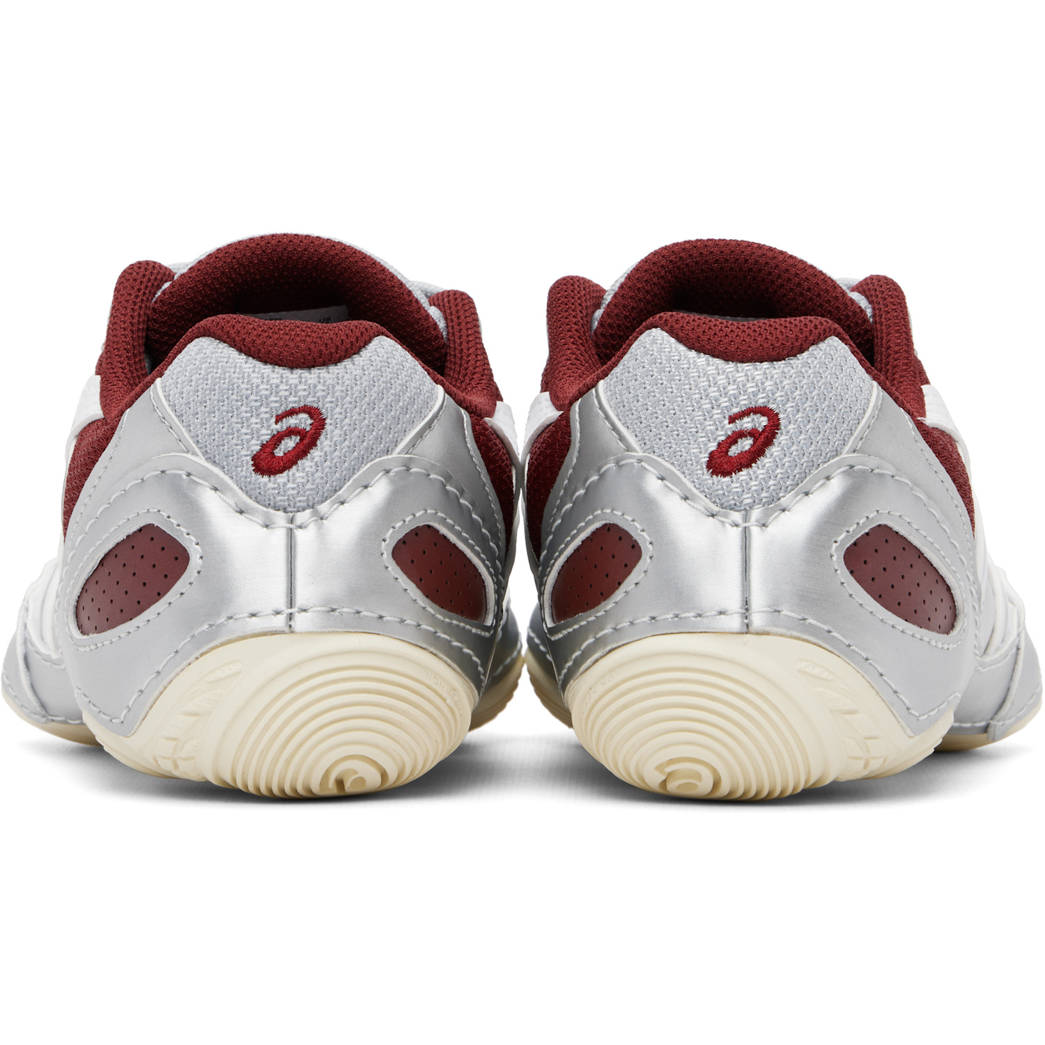  Asics Silver & Burgundy Hypersync Sneakers 