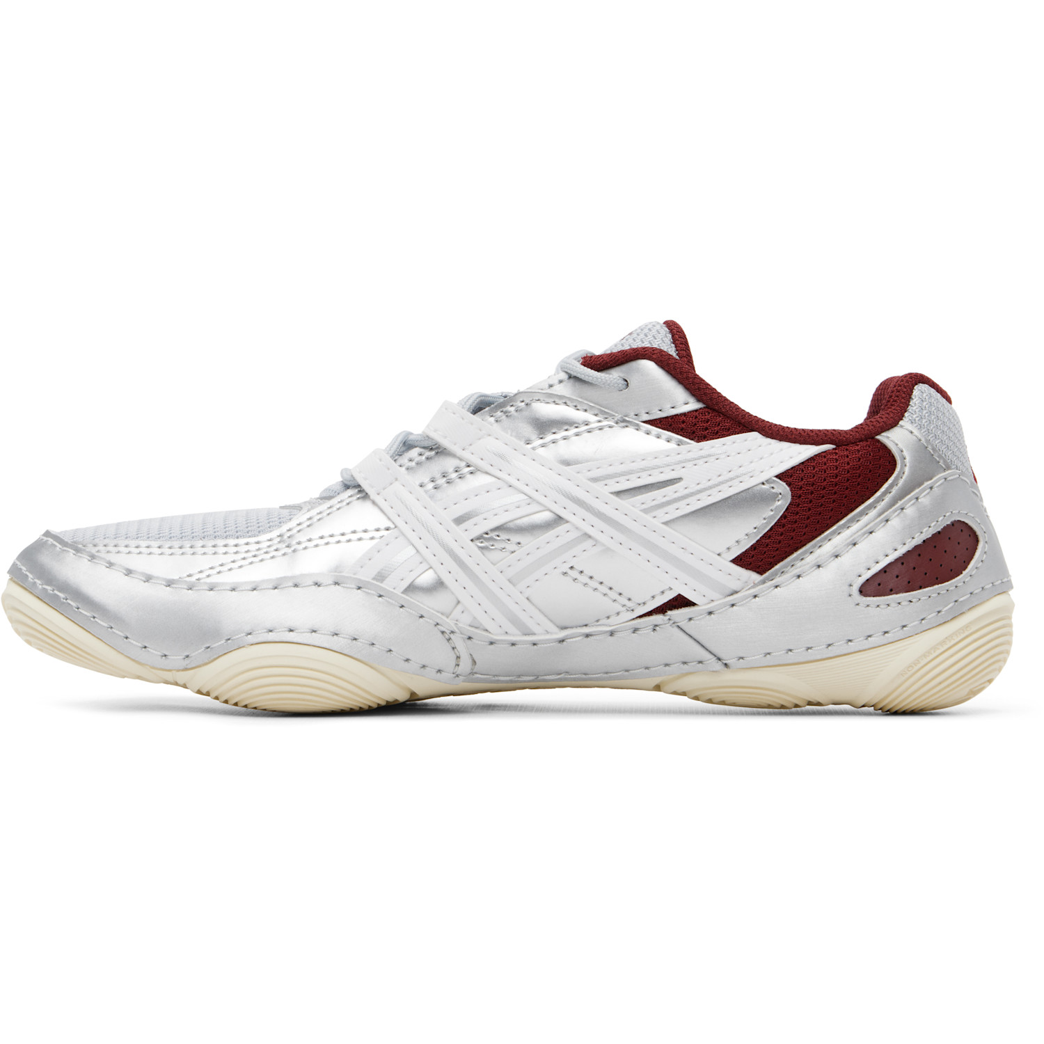  Asics Silver & Burgundy Hypersync Sneakers 