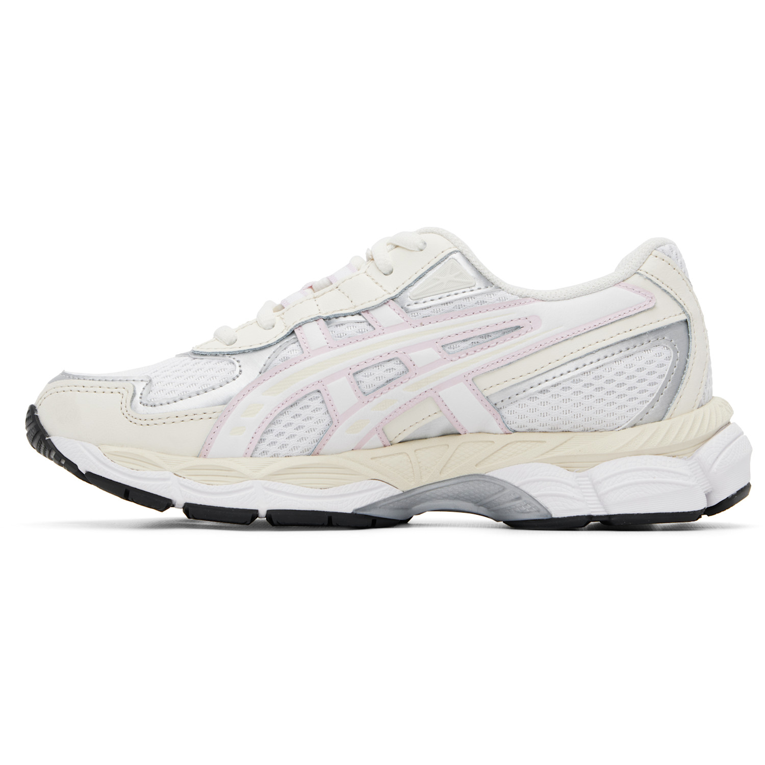  Asics White & Pink Gel-nyc 2055 Sneakers 