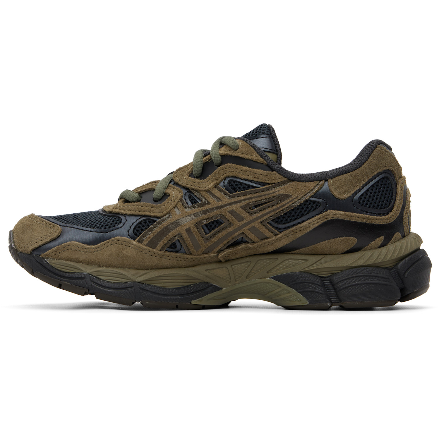  Asics Khaki & Gray Gel-nyc Sneakers 