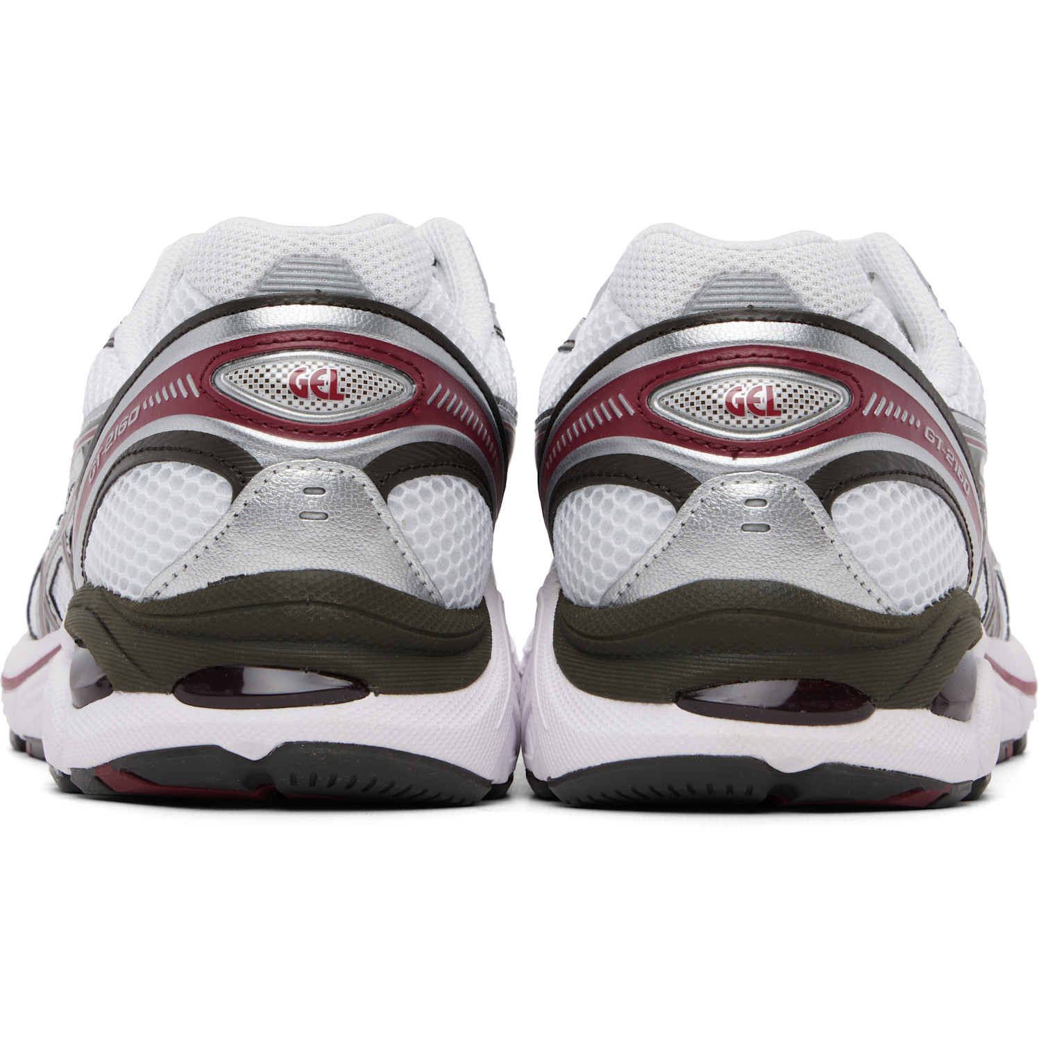  Asics White & Burgundy Gt-2160 Sneakers 