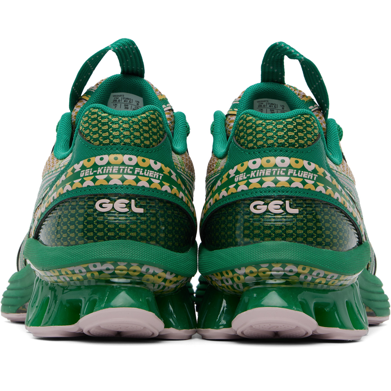  Asics Green Kiko Kostadinov Edition Us7-s Gel-kinetic Fluent Sneakers 