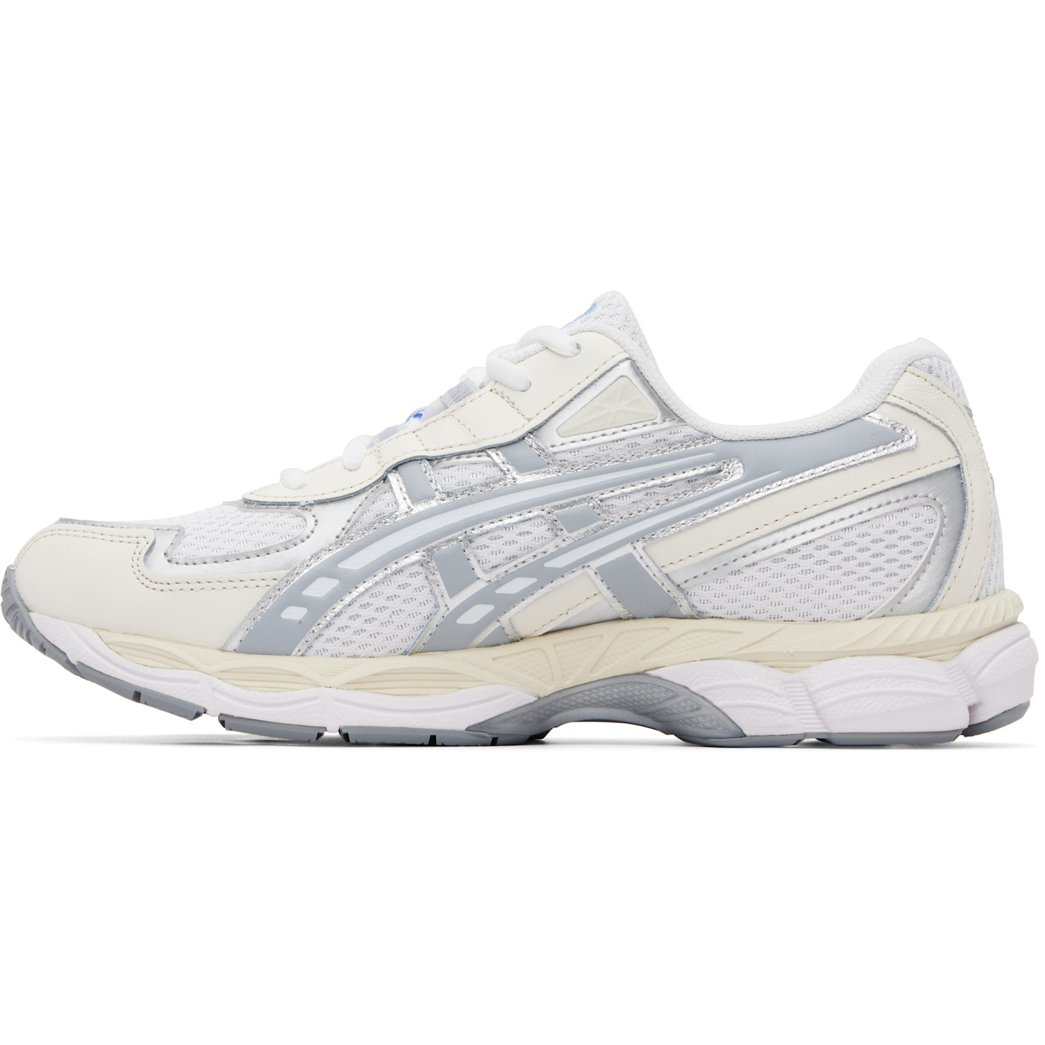 Asics White & Gray Gel-nyc 2055 Sneakers 
