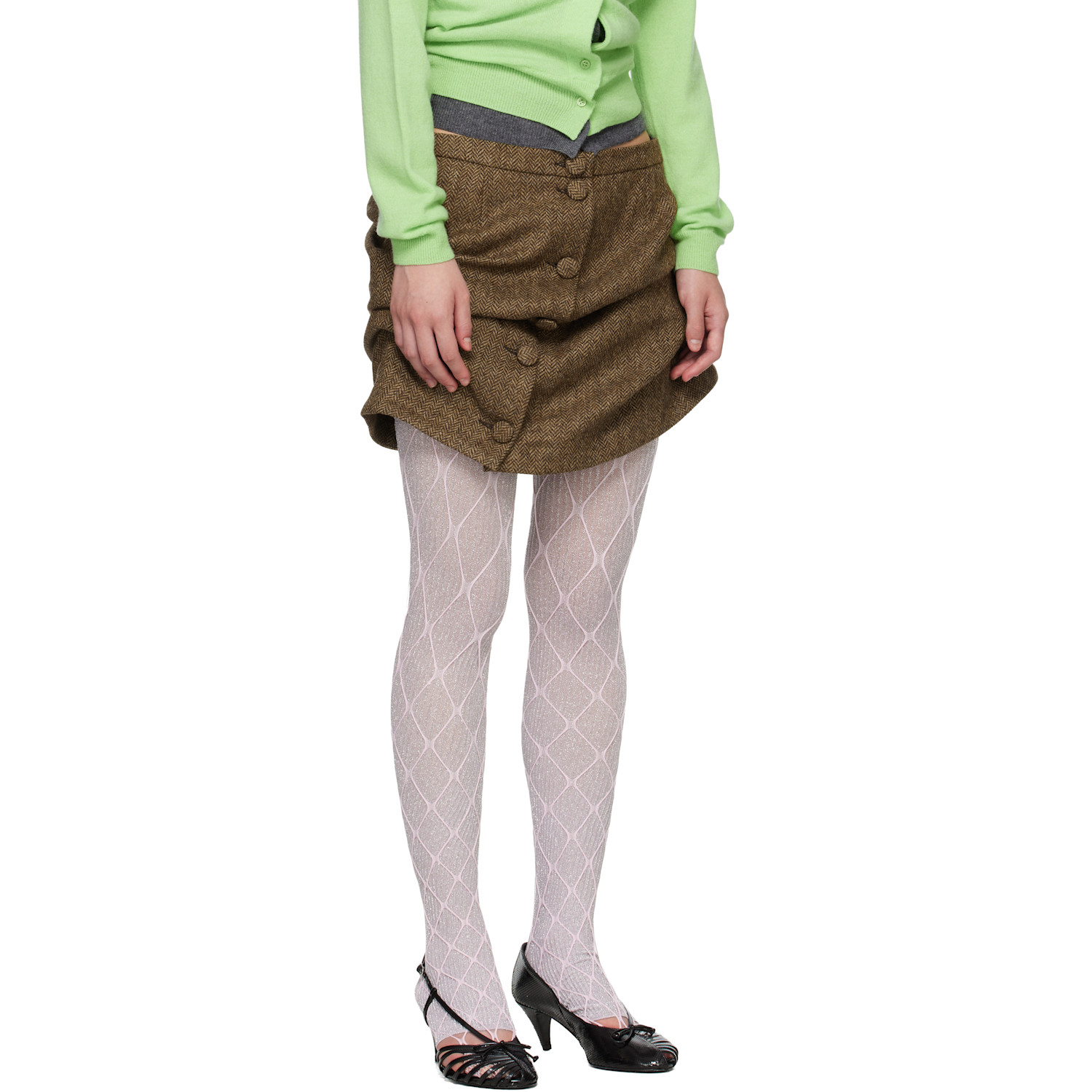  August Barron Brown Lifted Pencil Miniskirt 