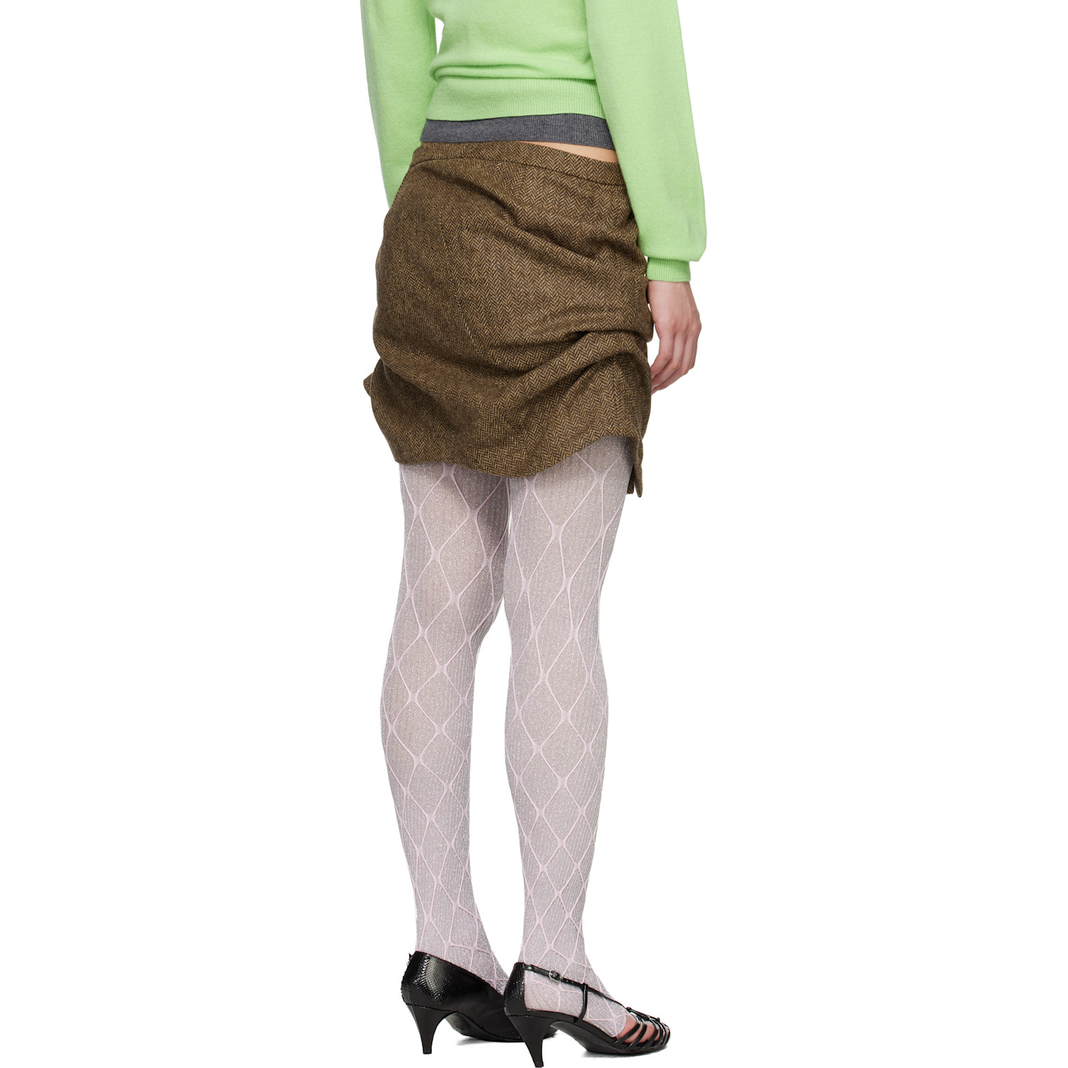 August Barron Brown Lifted Pencil Miniskirt 