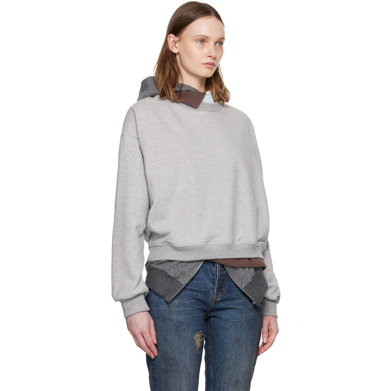  August Barron Gray & Brown Triple Hoodie 