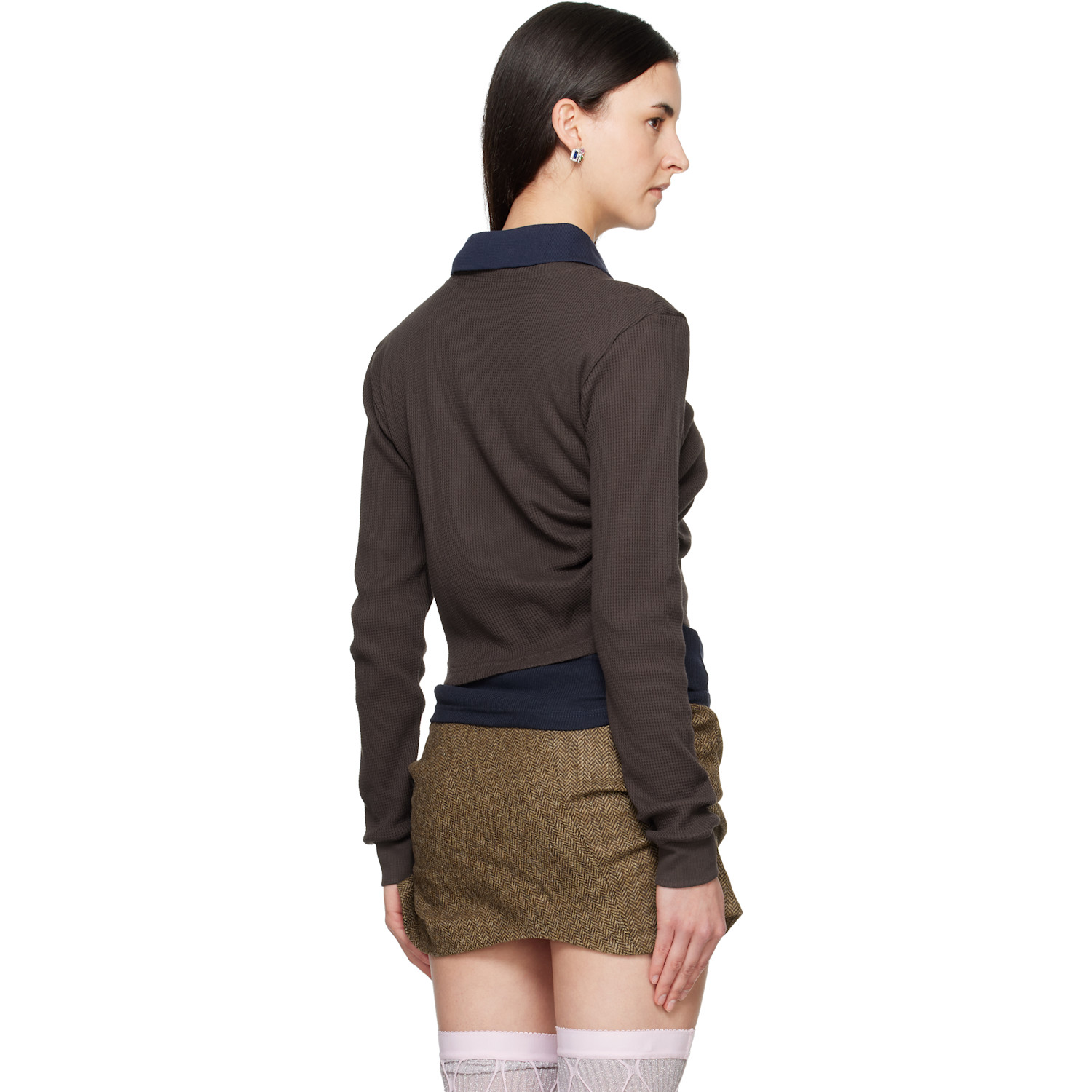  August Barron Brown & Navy Pulled Polo 