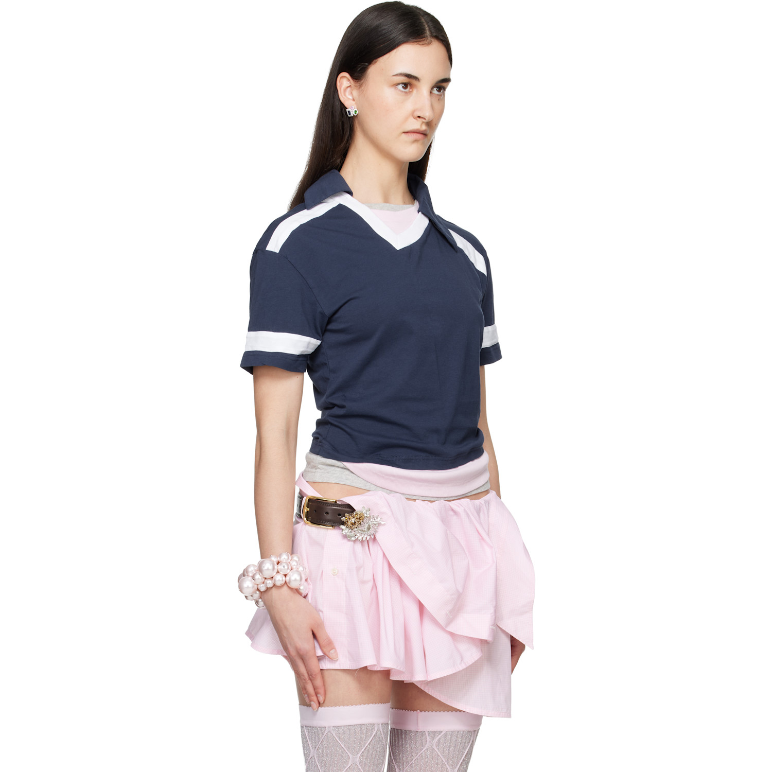  August Barron Navy Tripple T-shirt 