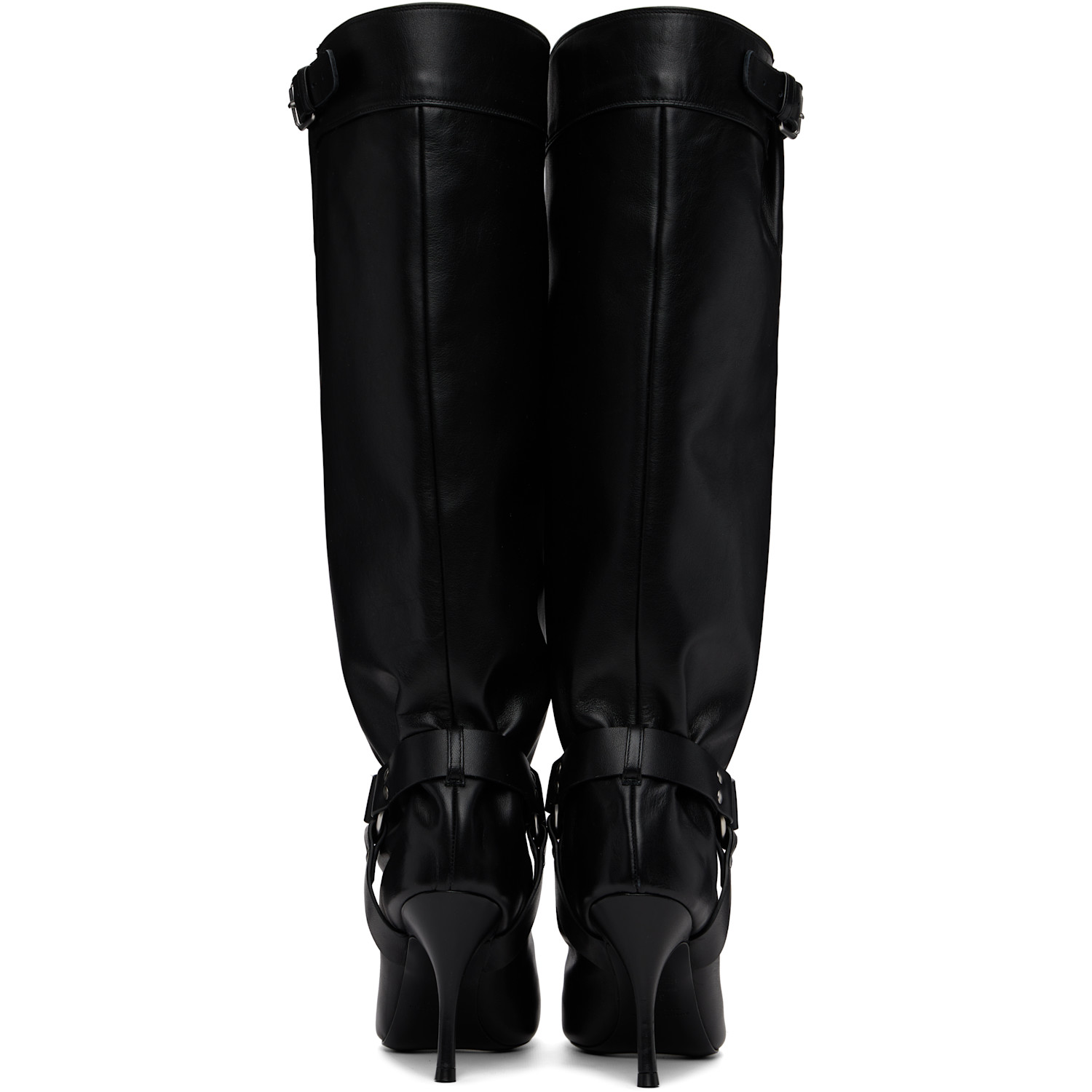  August Barron Black Unzipped Tall Boots 