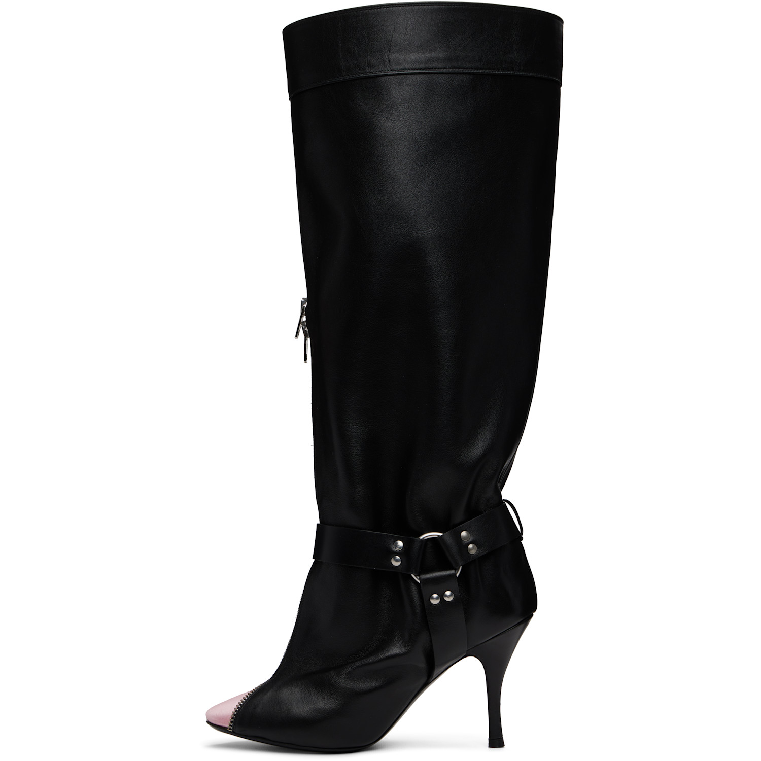  August Barron Black Unzipped Tall Boots 